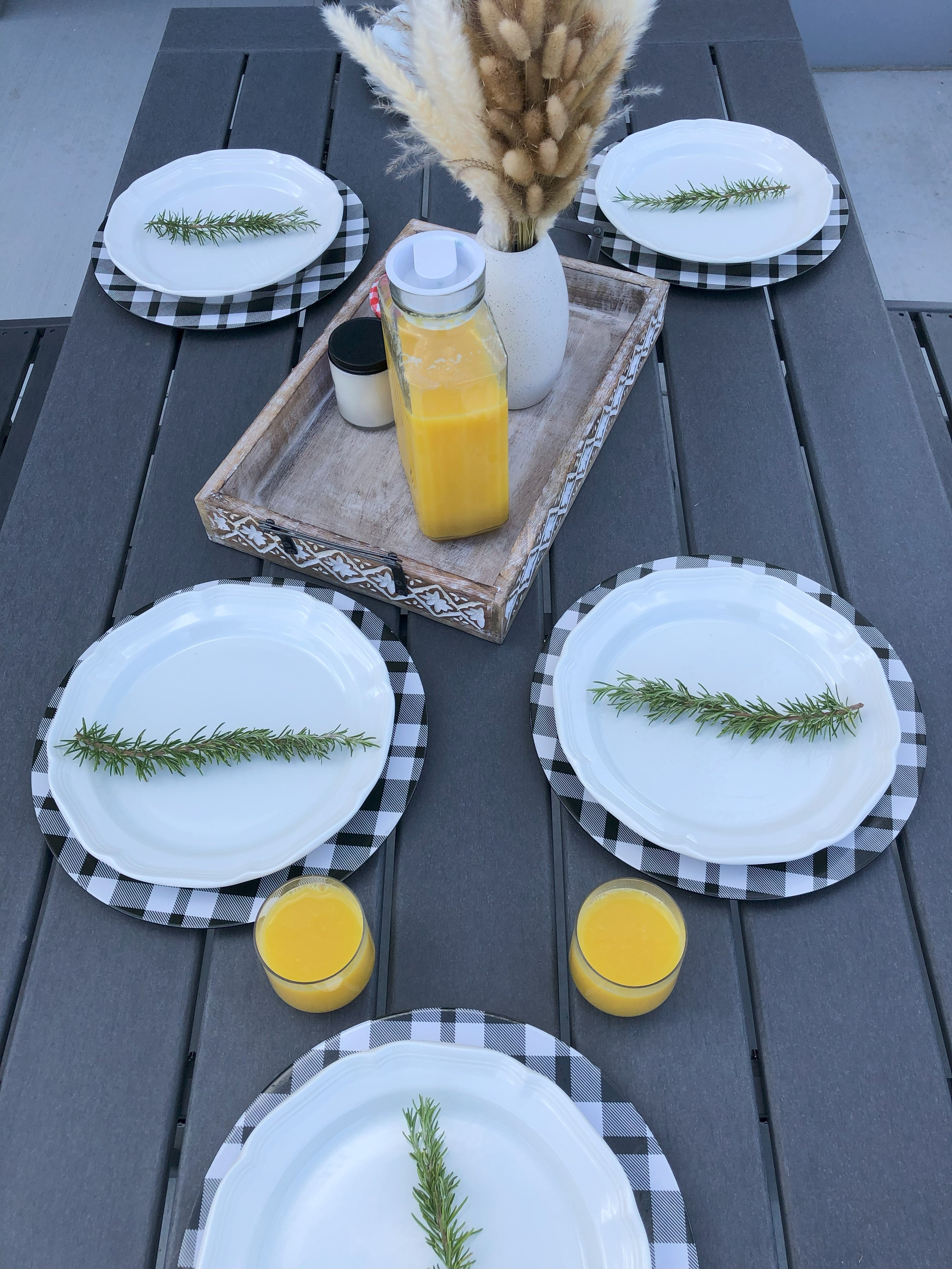 LuXeo Tuscany HDPE  Swivel Dining Set, 6-Piece