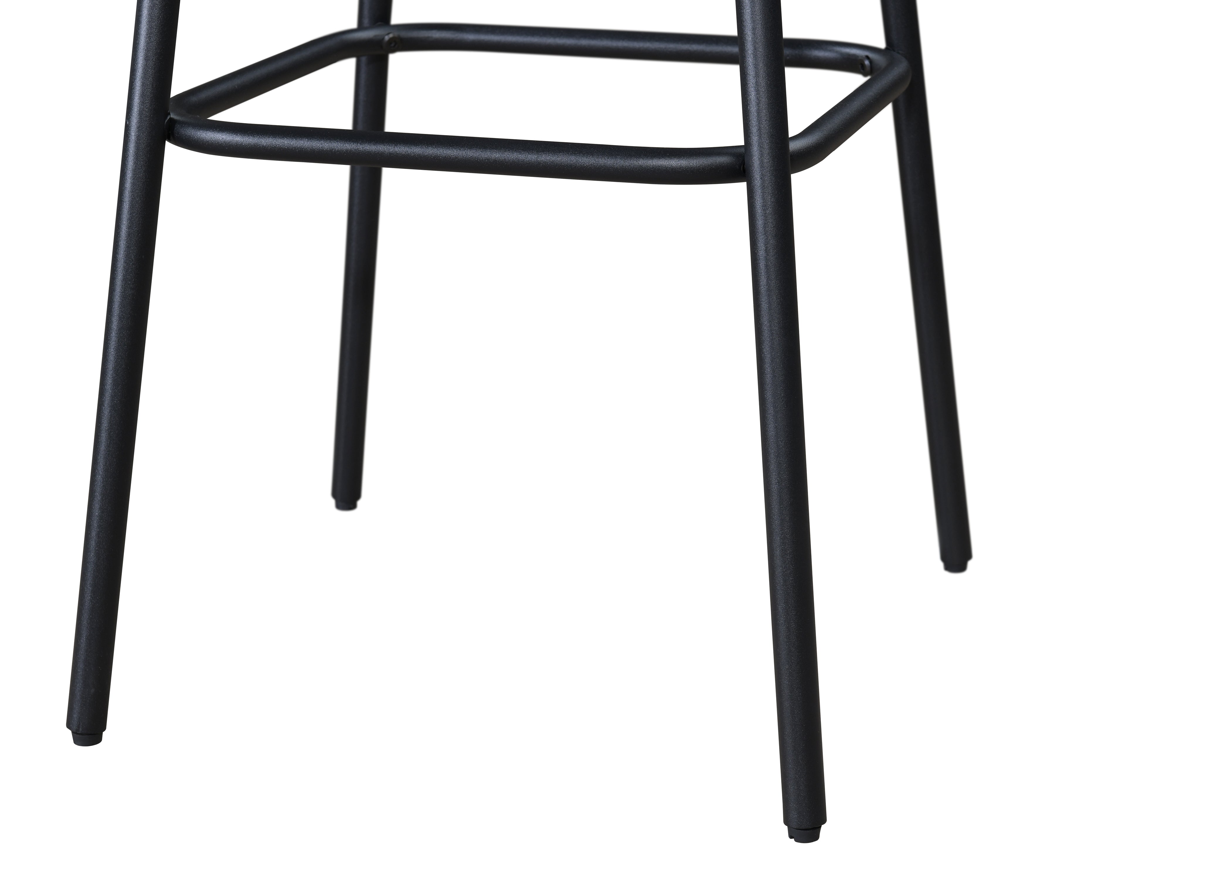 LuXeo Doheny Swivel Barstool - Black Steel Legs With Upholstered Seat (Set of 2)