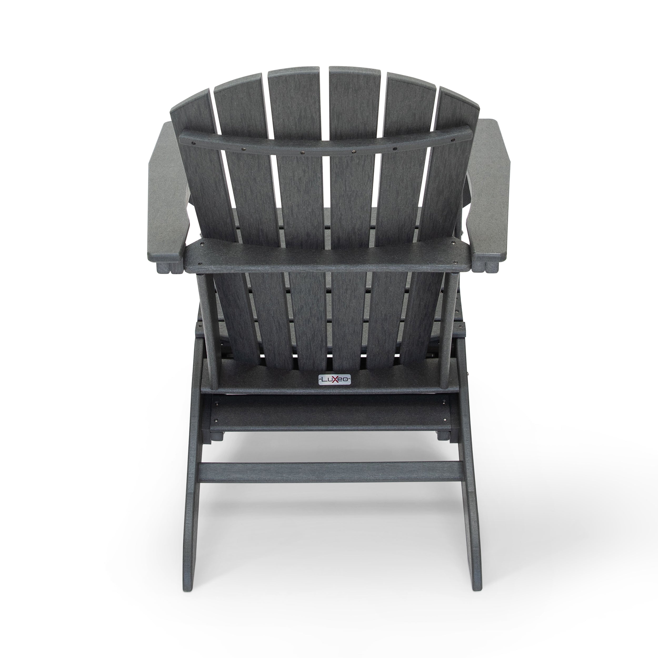 Hampton HDPE Patio Adirondack Chair with Hideaway Ottoman [OUTLET]