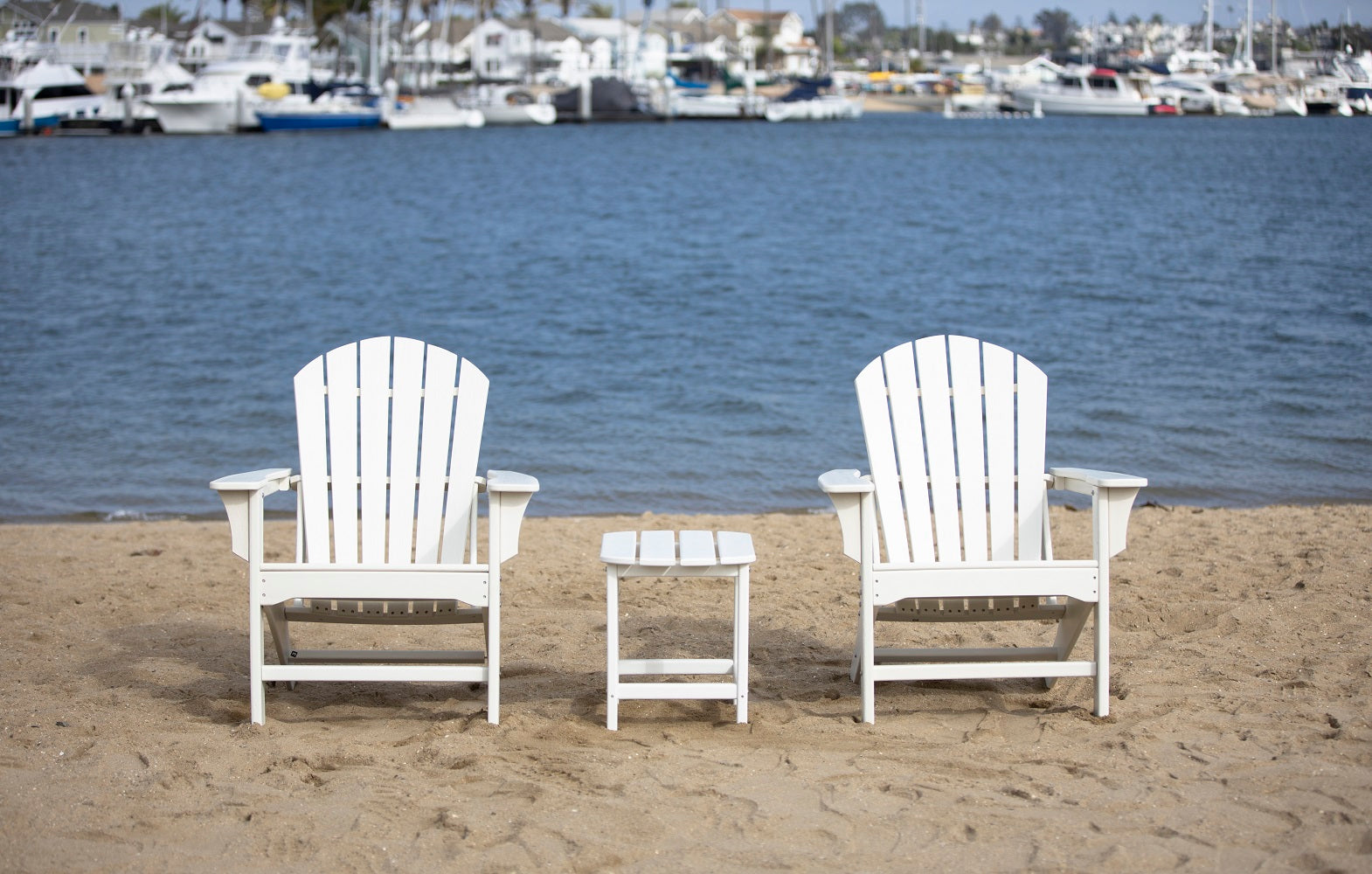 Hampton  Outdoor Patio Adirondack Chairs and Table Set (3-Piece)