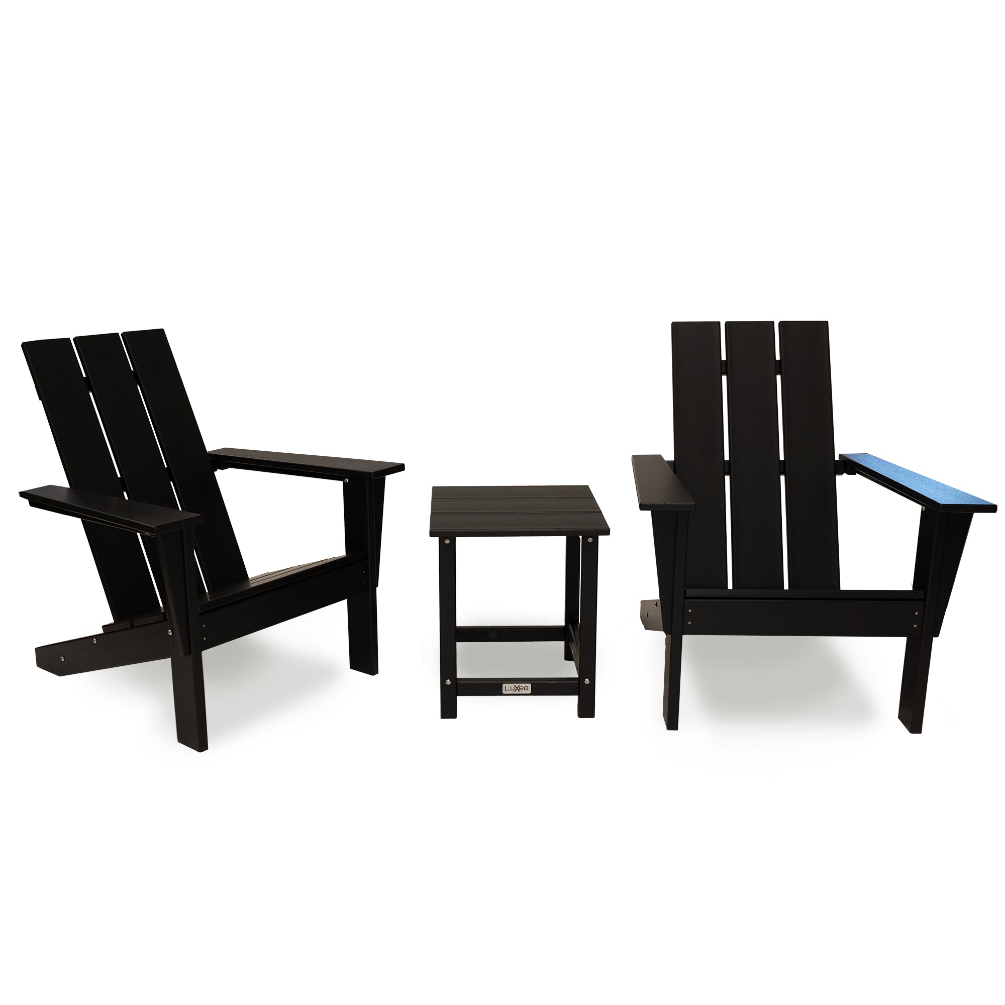 LuXeo Arcadia Outdoor Patio Adirondack Chair and Table Set (3-Piece)