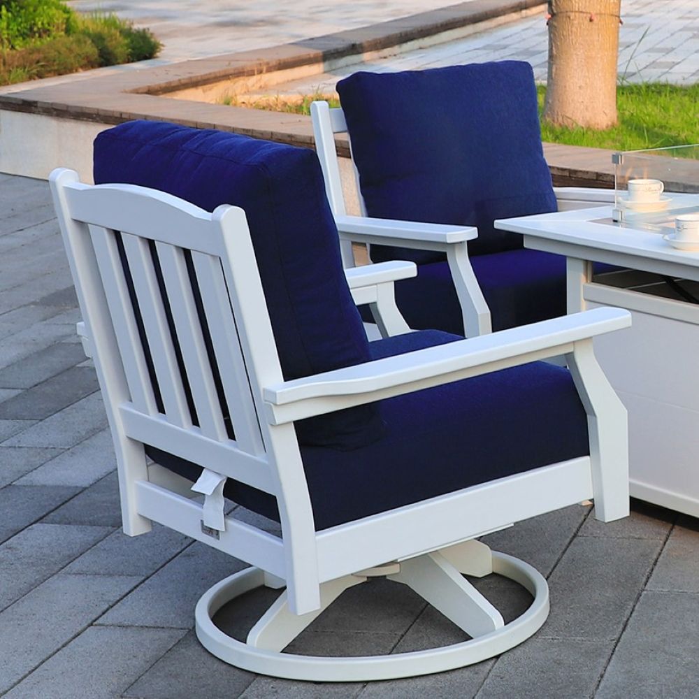 Aspen Rock/Swivel Deep Seating Chairs-Set of 2