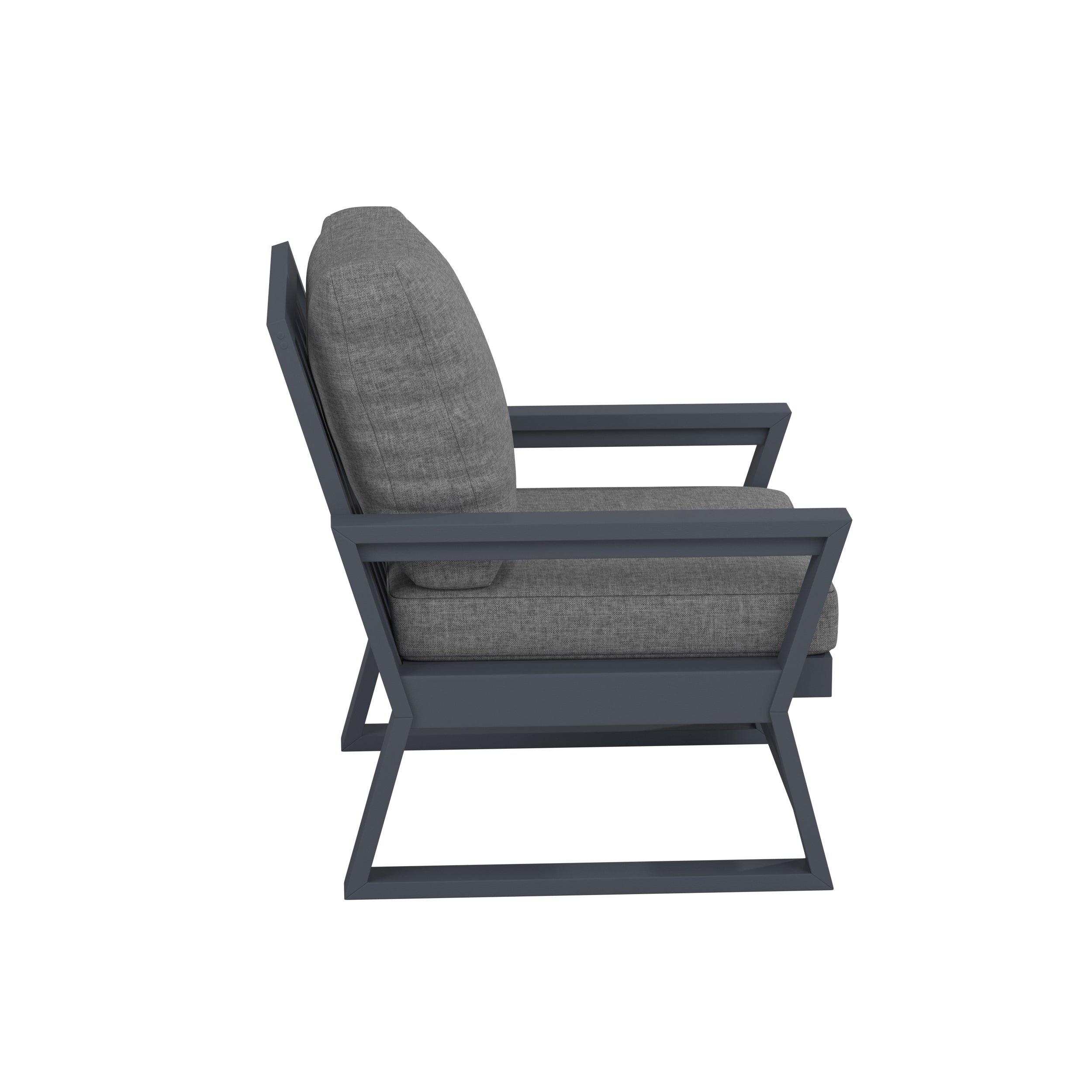LuXeo Malibu Deep Seating Conversation Set with a Side Table, Gray ( 3-Piece)