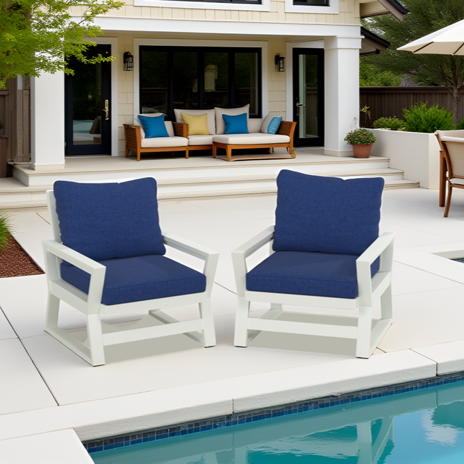 LuXeo Malibu Deep Seating Chair, Set of 2