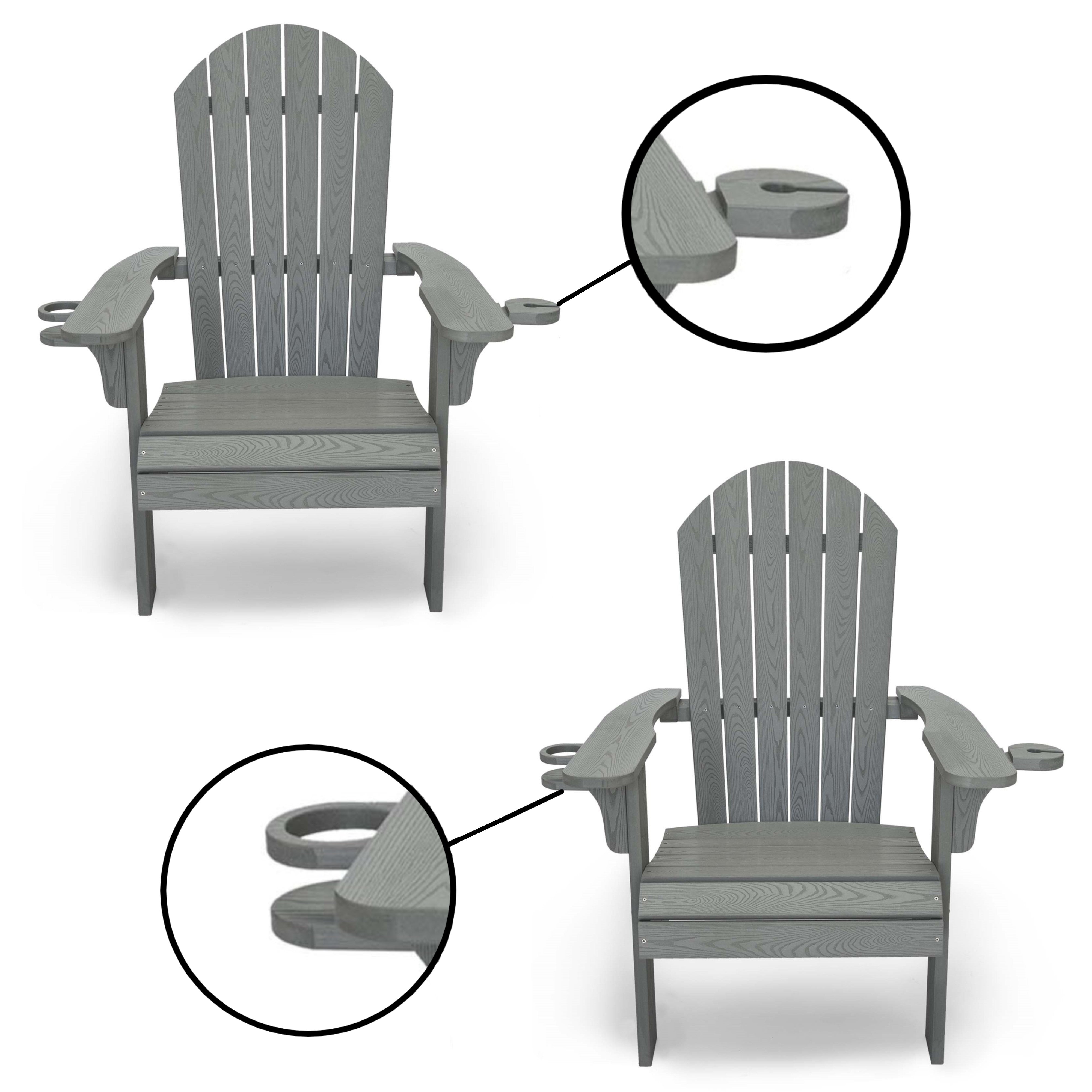 LuXeo Westwood All Weather Outdoor Patio Adirondack Chair