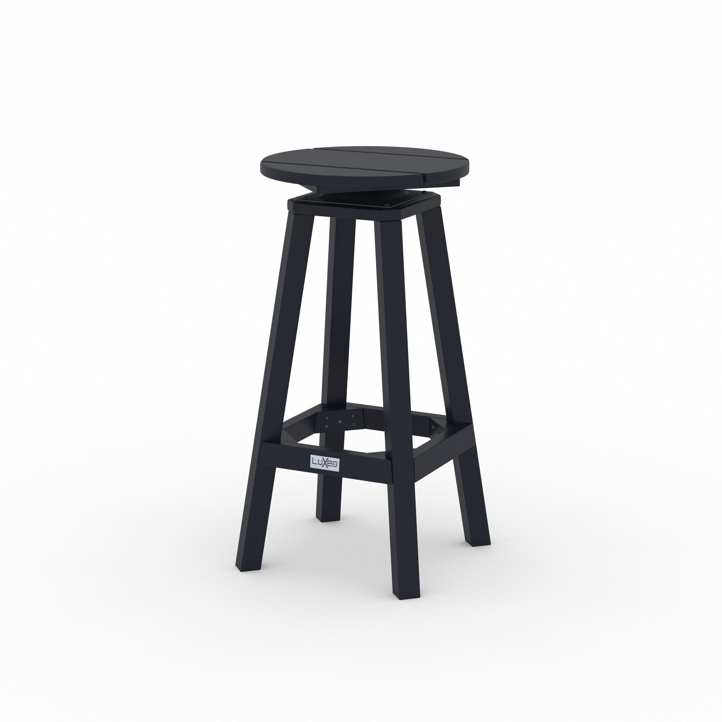 LuXeo Mason Round Swivel Bar Stool, Set of 2