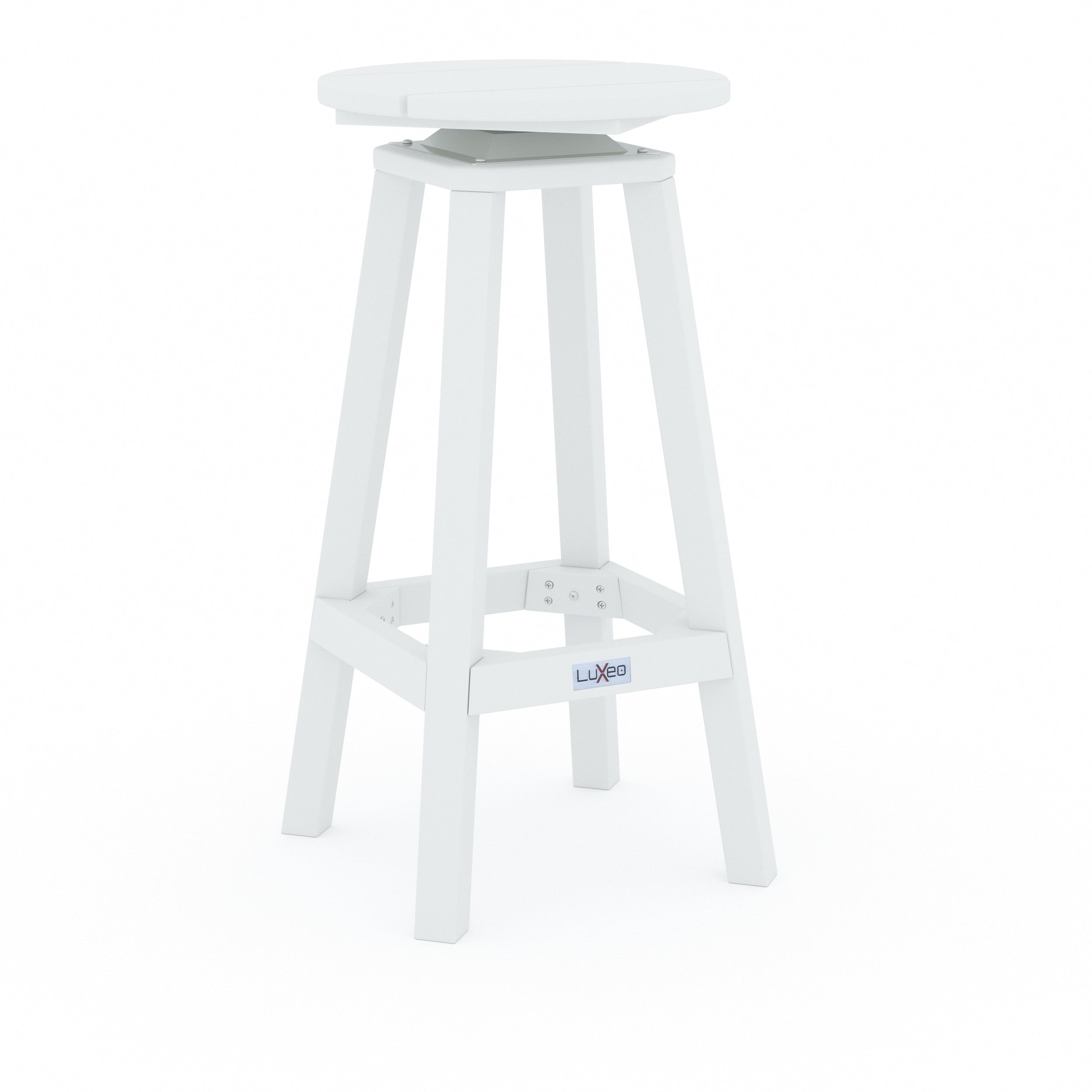 LuXeo Mason Round Swivel Bar Stool, Set of 2