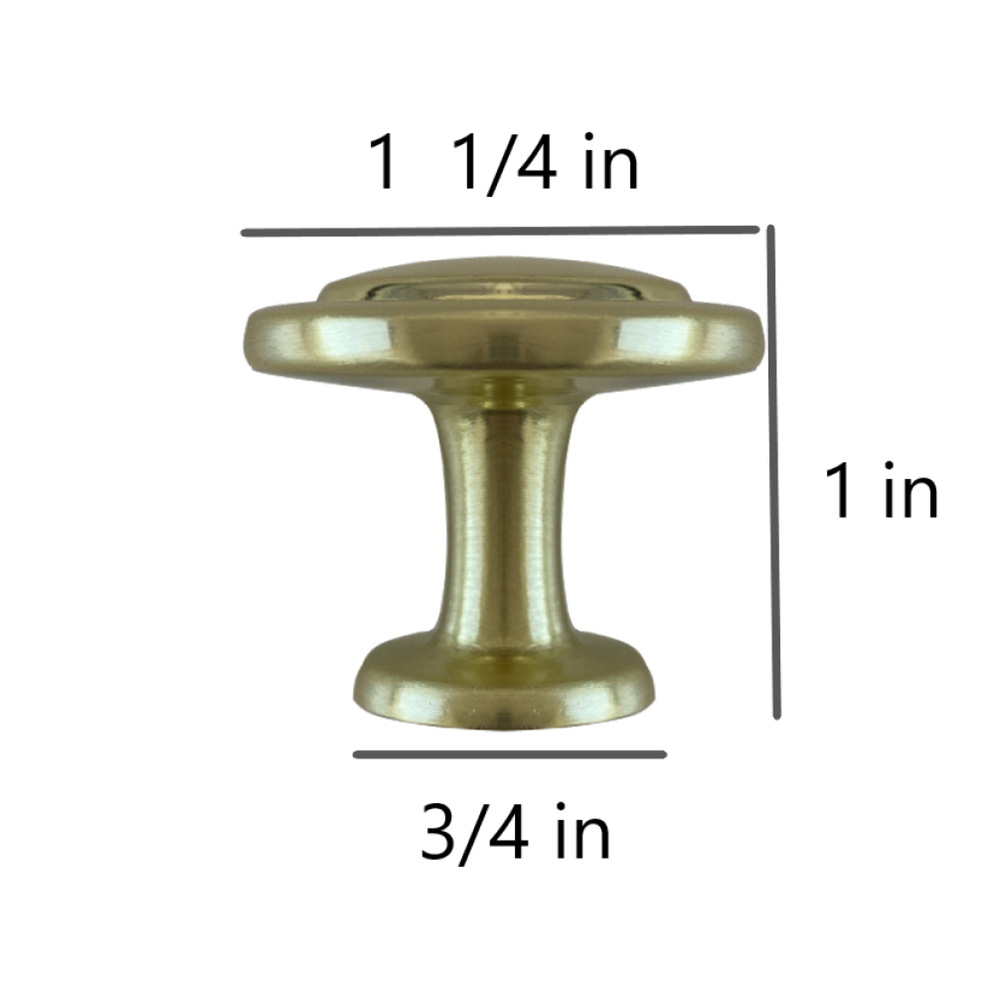 Gold 1-1/4" round cabinet hardware