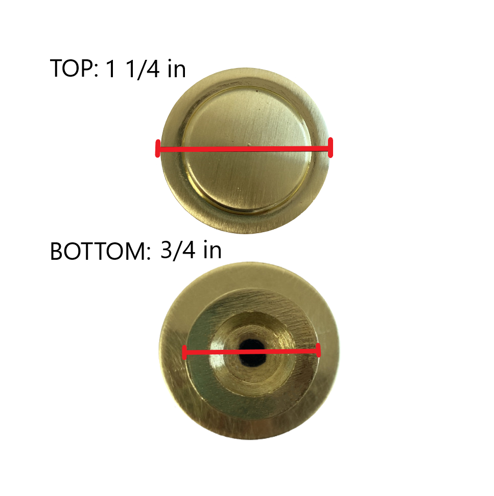 Gold 1-1/4" round cabinet hardware