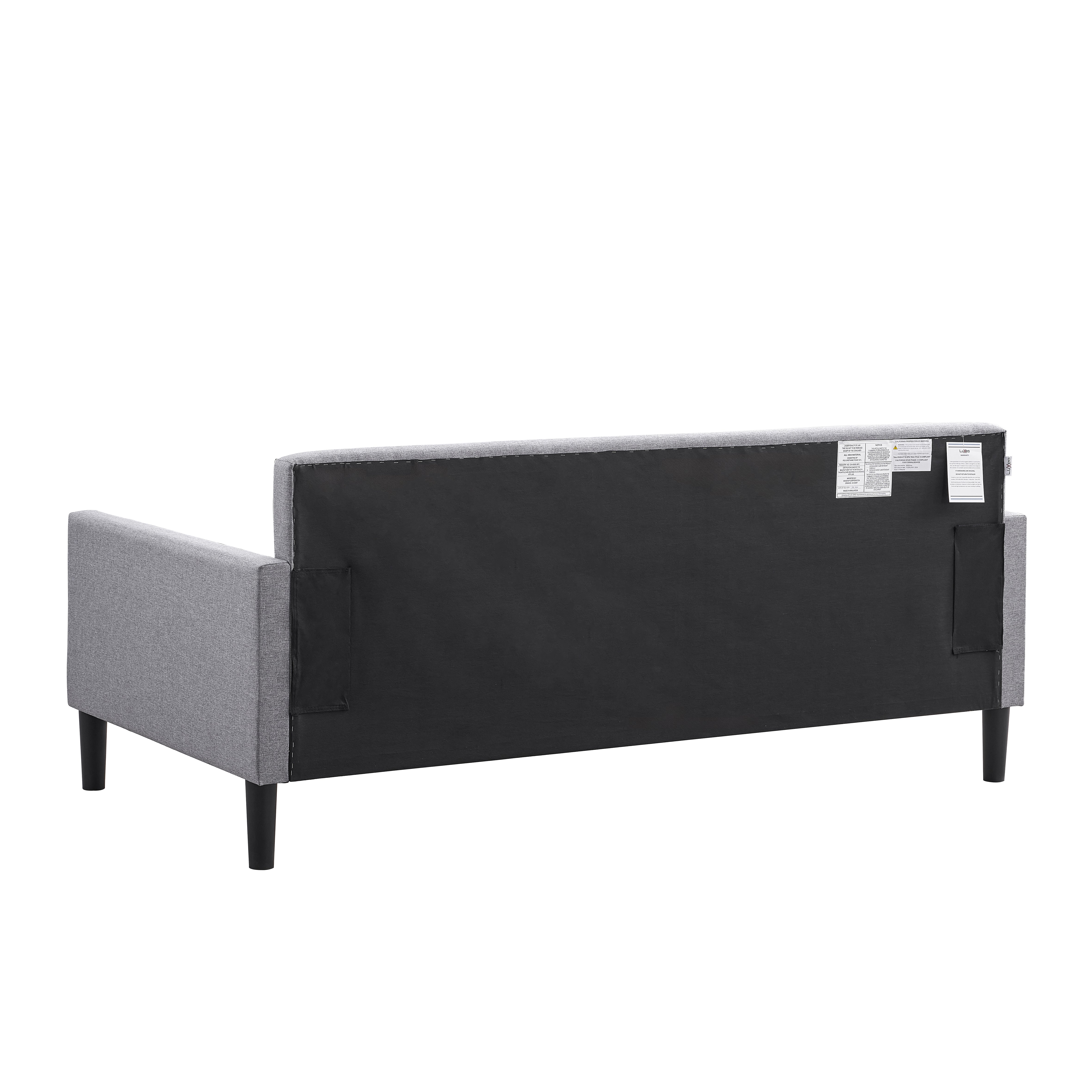 LuXeo Brooklyn Twin Size Upholstered Gray Day Bed