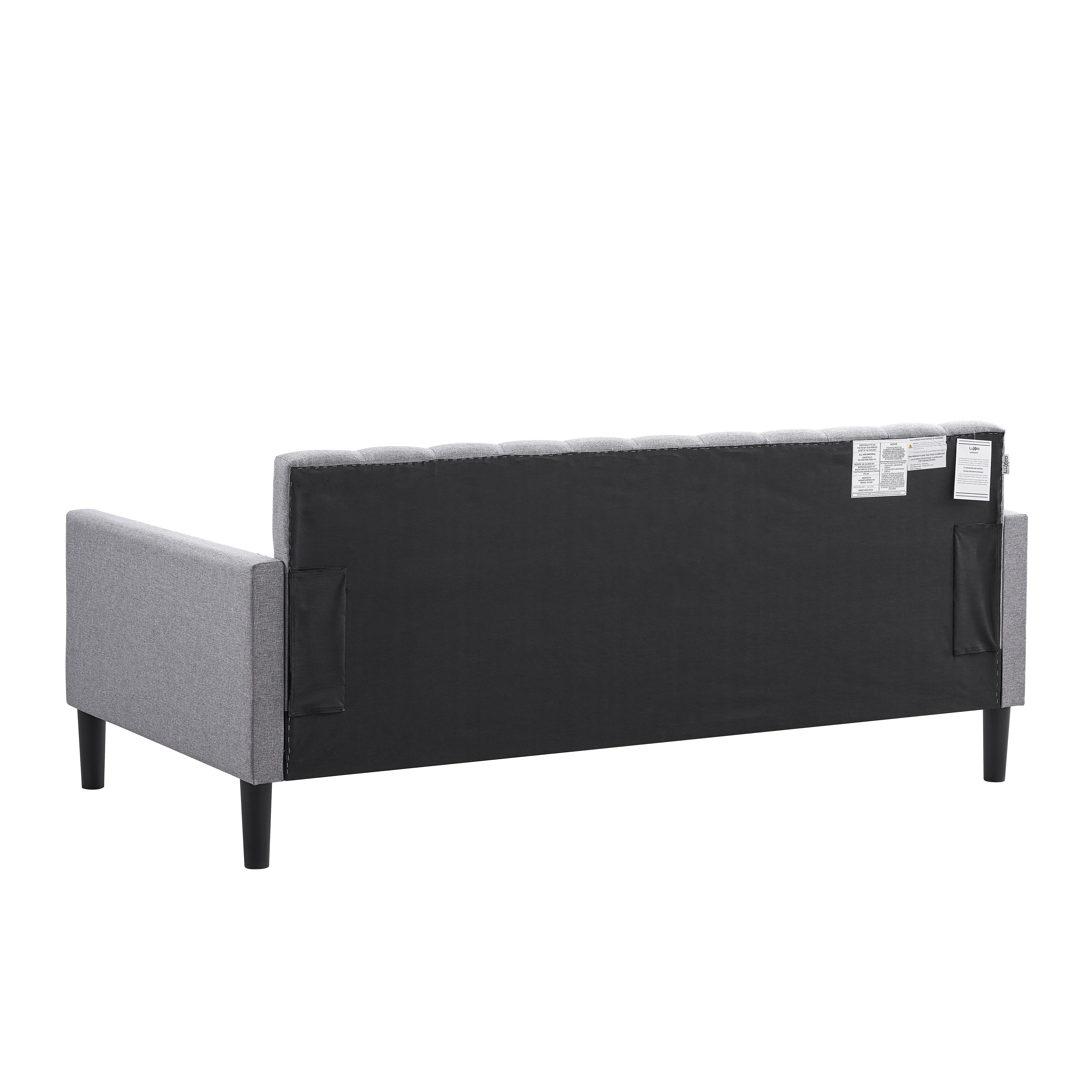 LuXeo Taylor Twin Size Upholstered Gray Day Bed