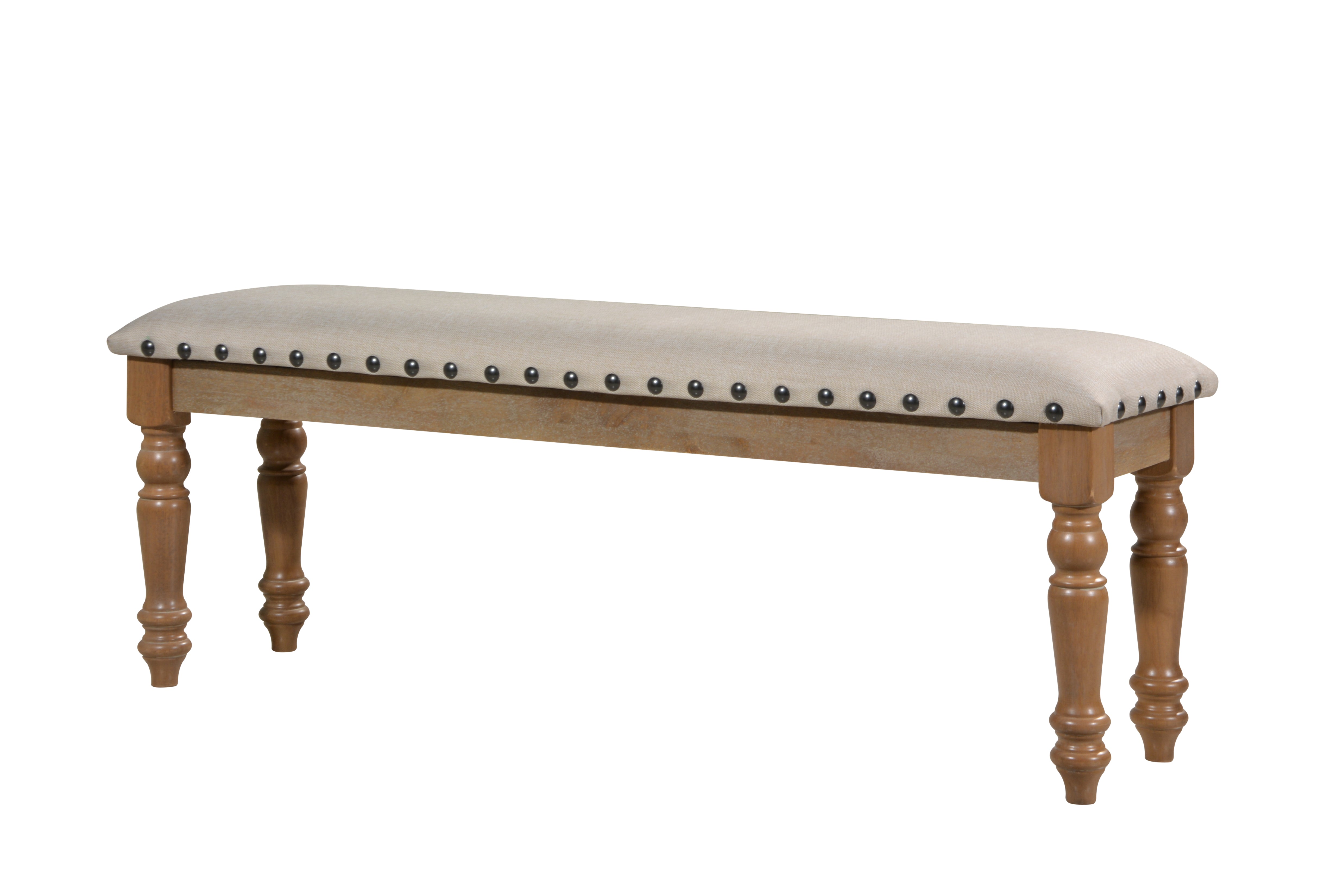 Cambridge Bench in Oak Gray Wash [CLEARANCE]
