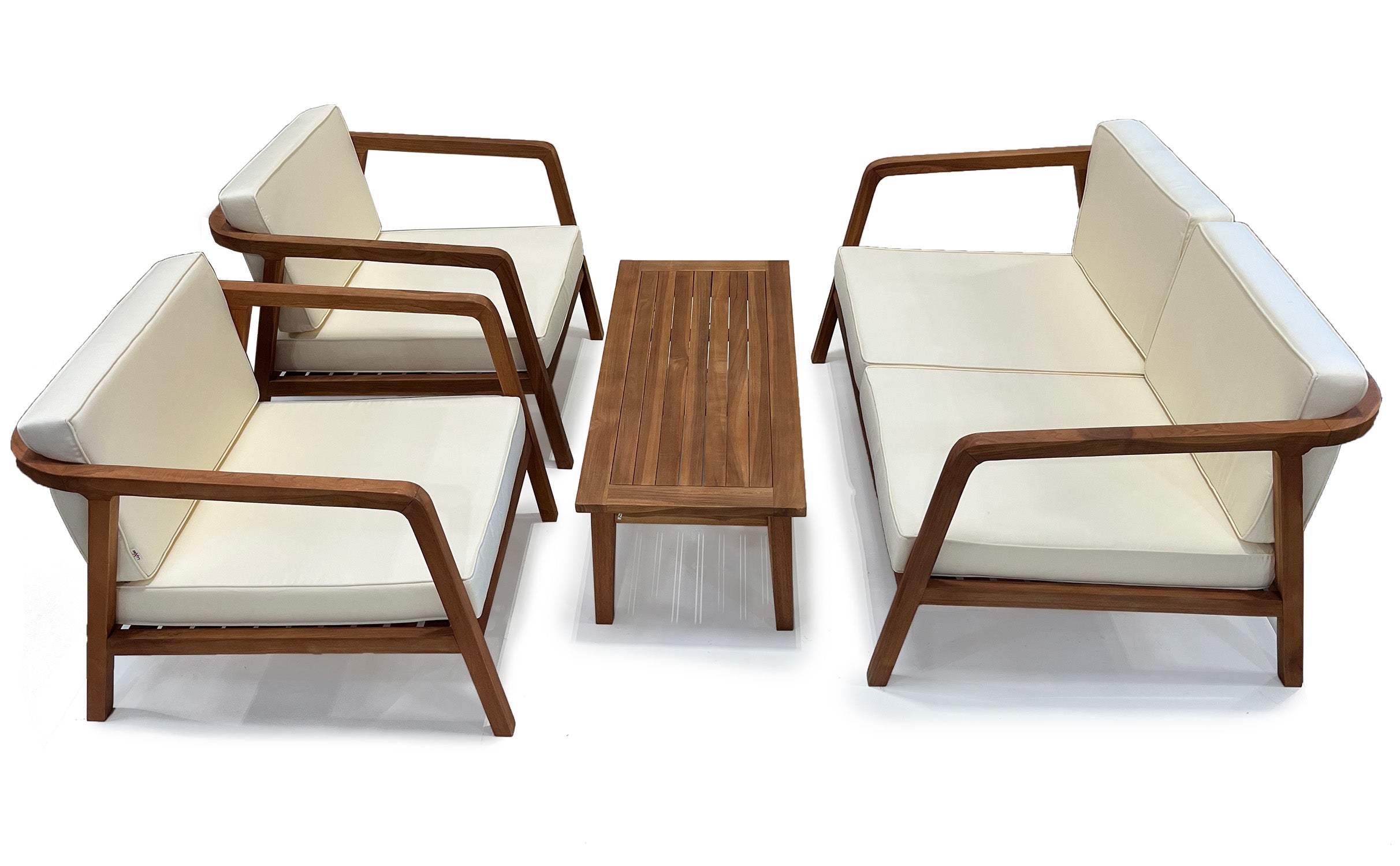 LuXeo Sumatra Teak Deep Seating Set, 4-Piece