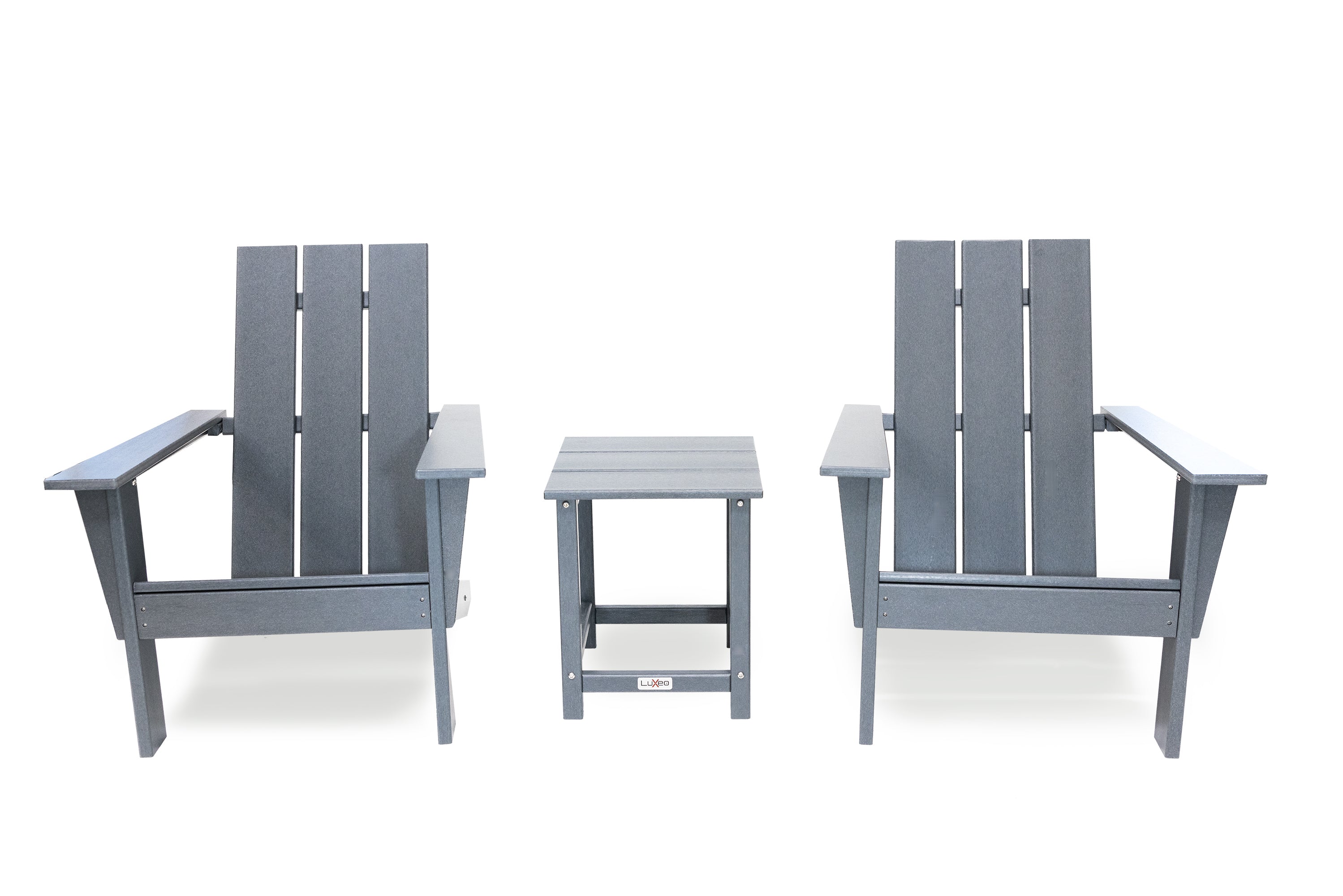 Arcadia Outdoor Patio Adirondack Chair and Table Set (3-Piece)