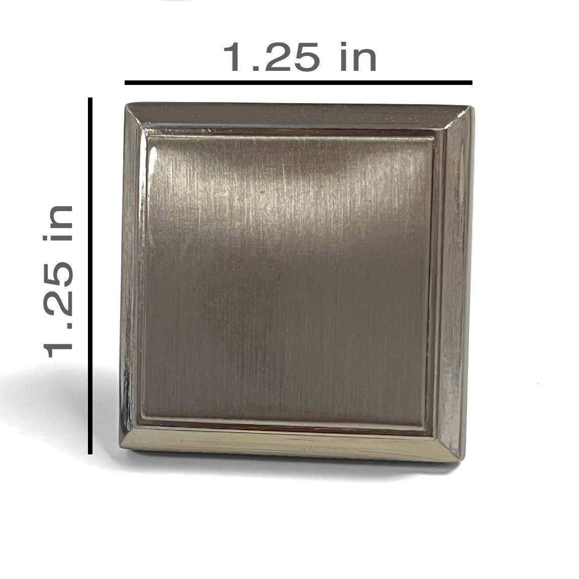 Silver 1/25" Square Cabinet Hardware