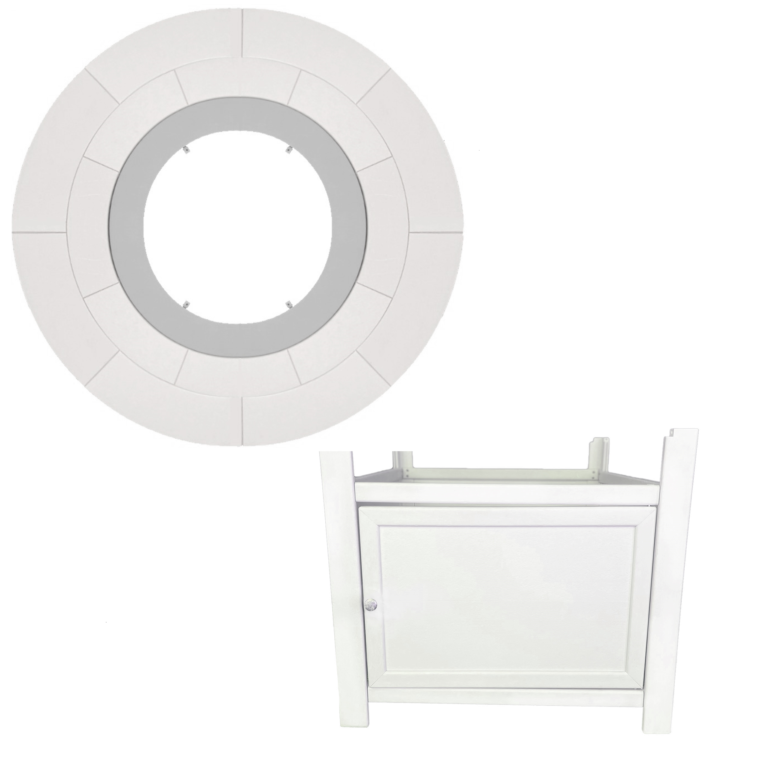 25"(H)x 48" (W) Round Poly Fire Pit- Top and Base Frame Only
