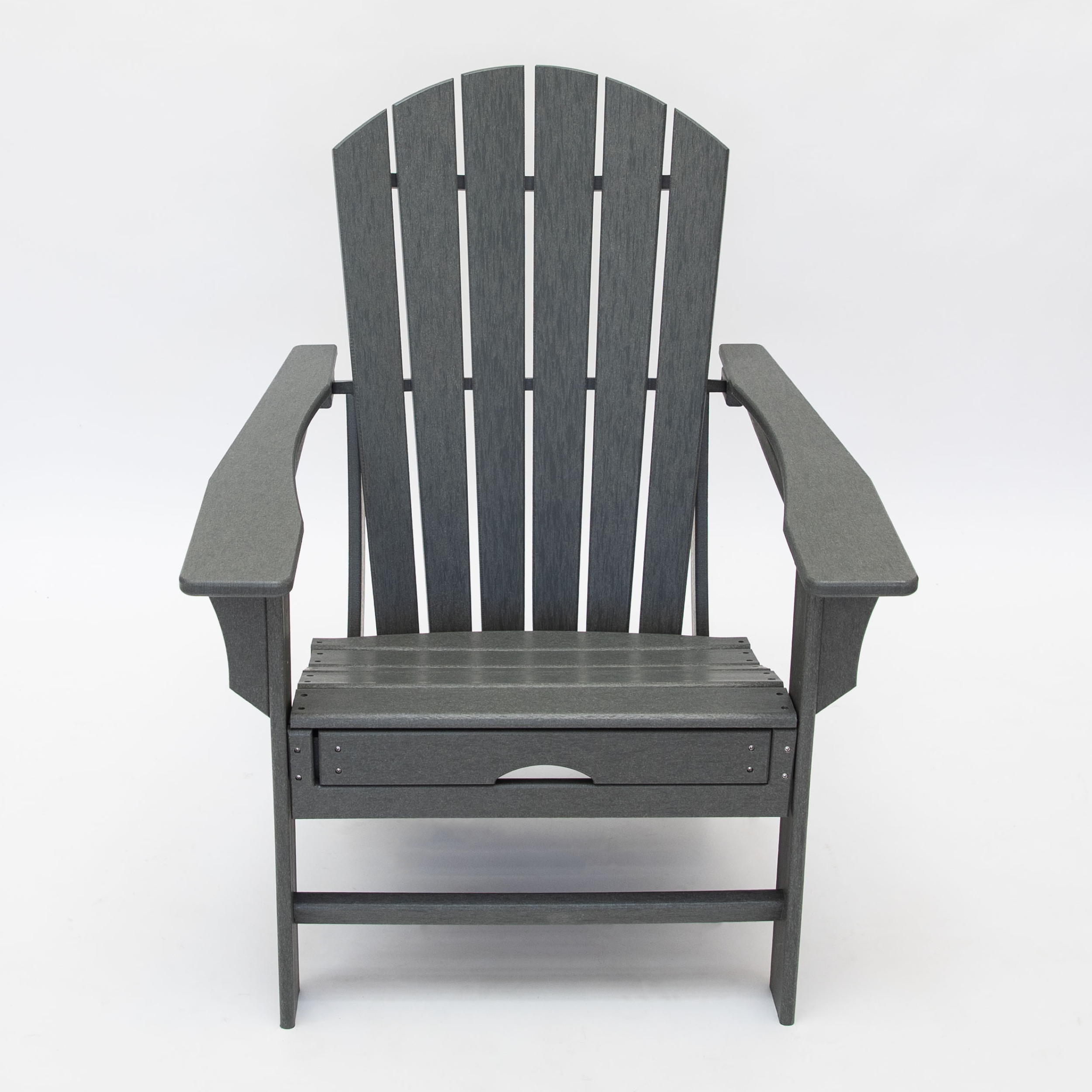 LuXeo - Hampton HDPE Recycled Plastic Outdoor Patio Adirondack Chair with Hideaway Ottoman