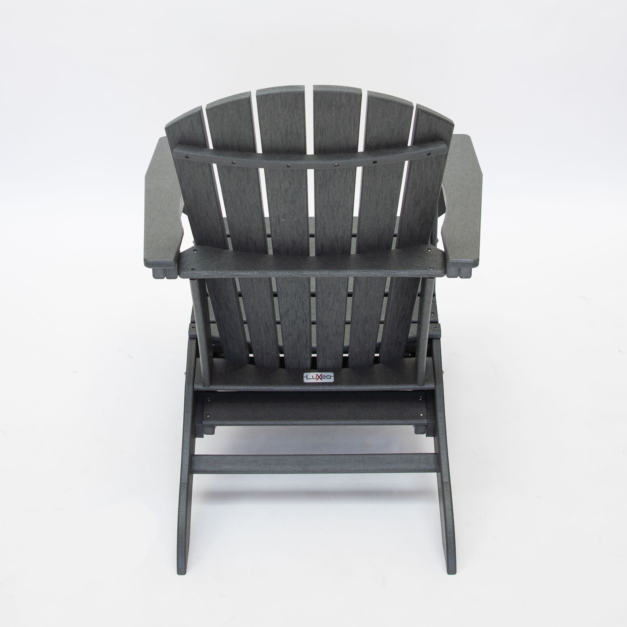Hampton HDPE Adirondack Chair with Hideaway Ottoman and Table Set (3-PIece)