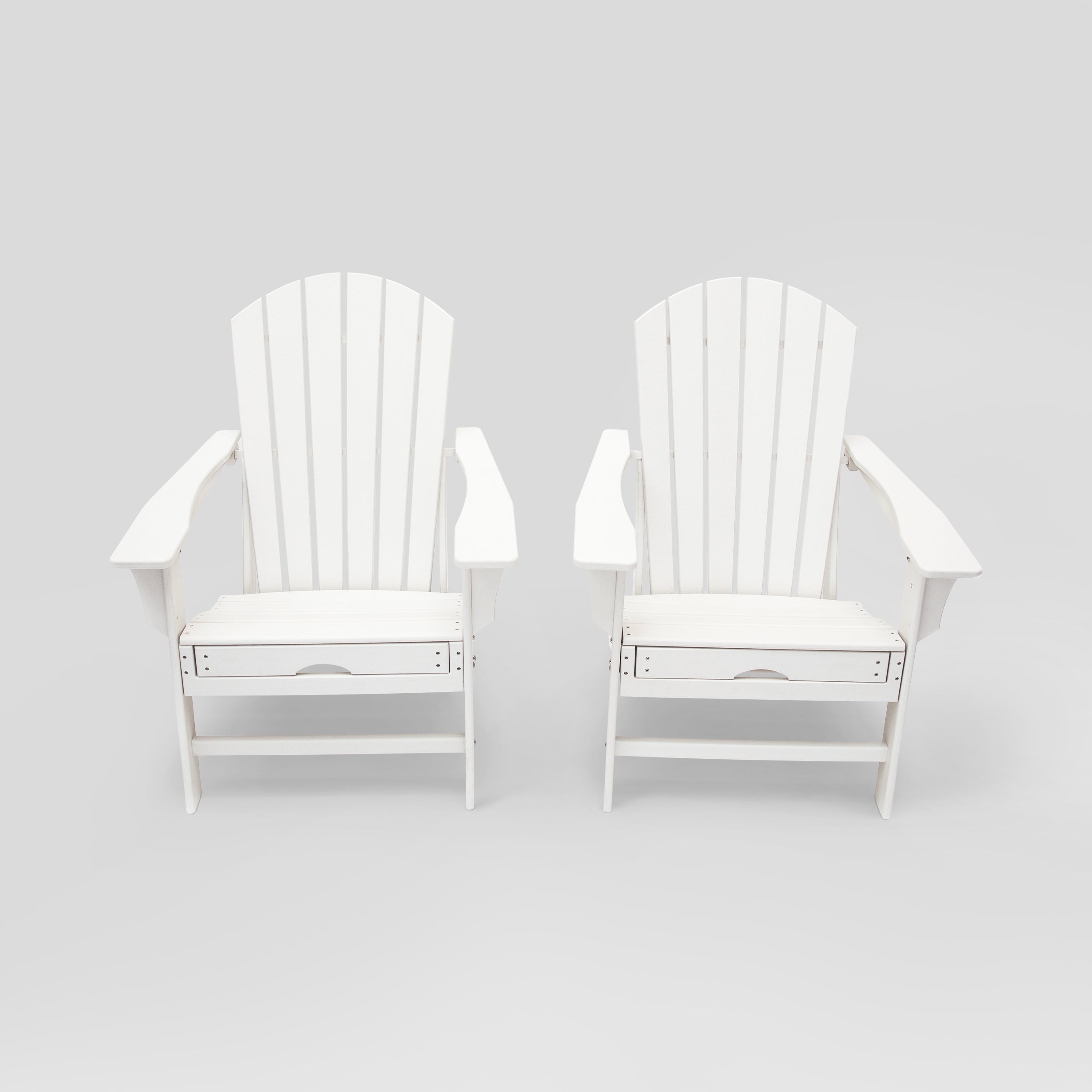 Hampton HDPE Adirondack Chair with Hideaway Ottoman and Table Set (3-PIece)