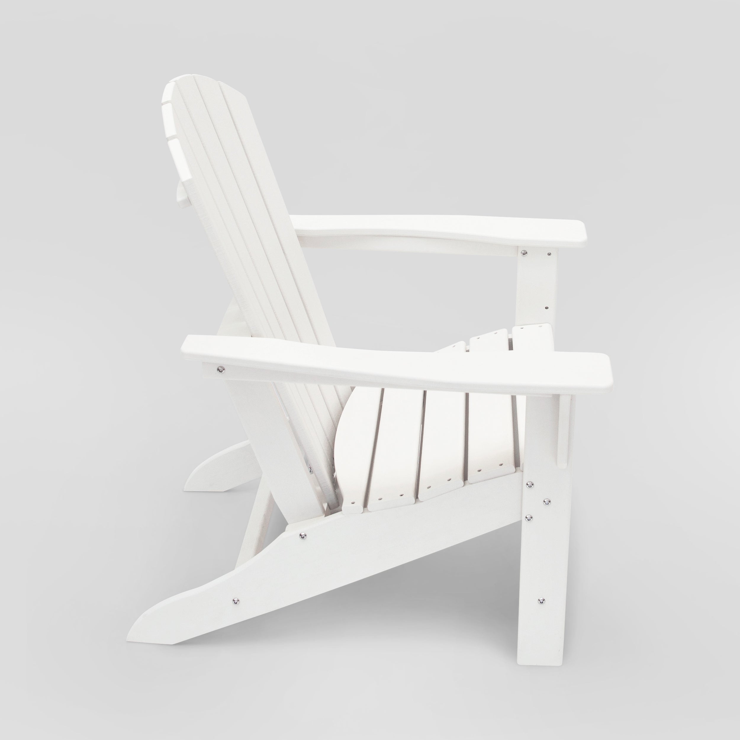 Hampton HDPE Adirondack Chair with Hideaway Ottoman and Table Set (3-PIece)