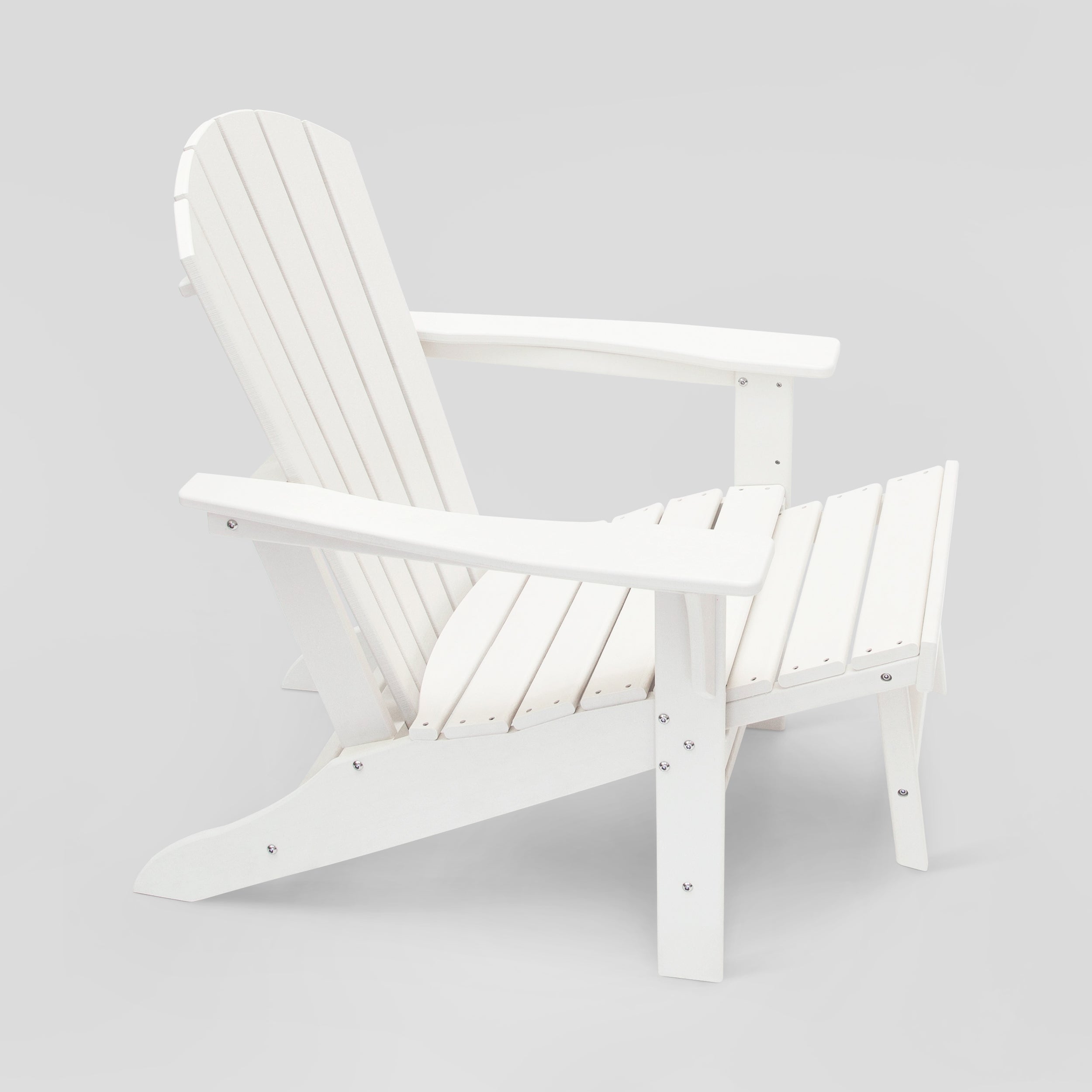 Hampton HDPE Adirondack Chair with Hideaway Ottoman and Table Set (3-PIece)