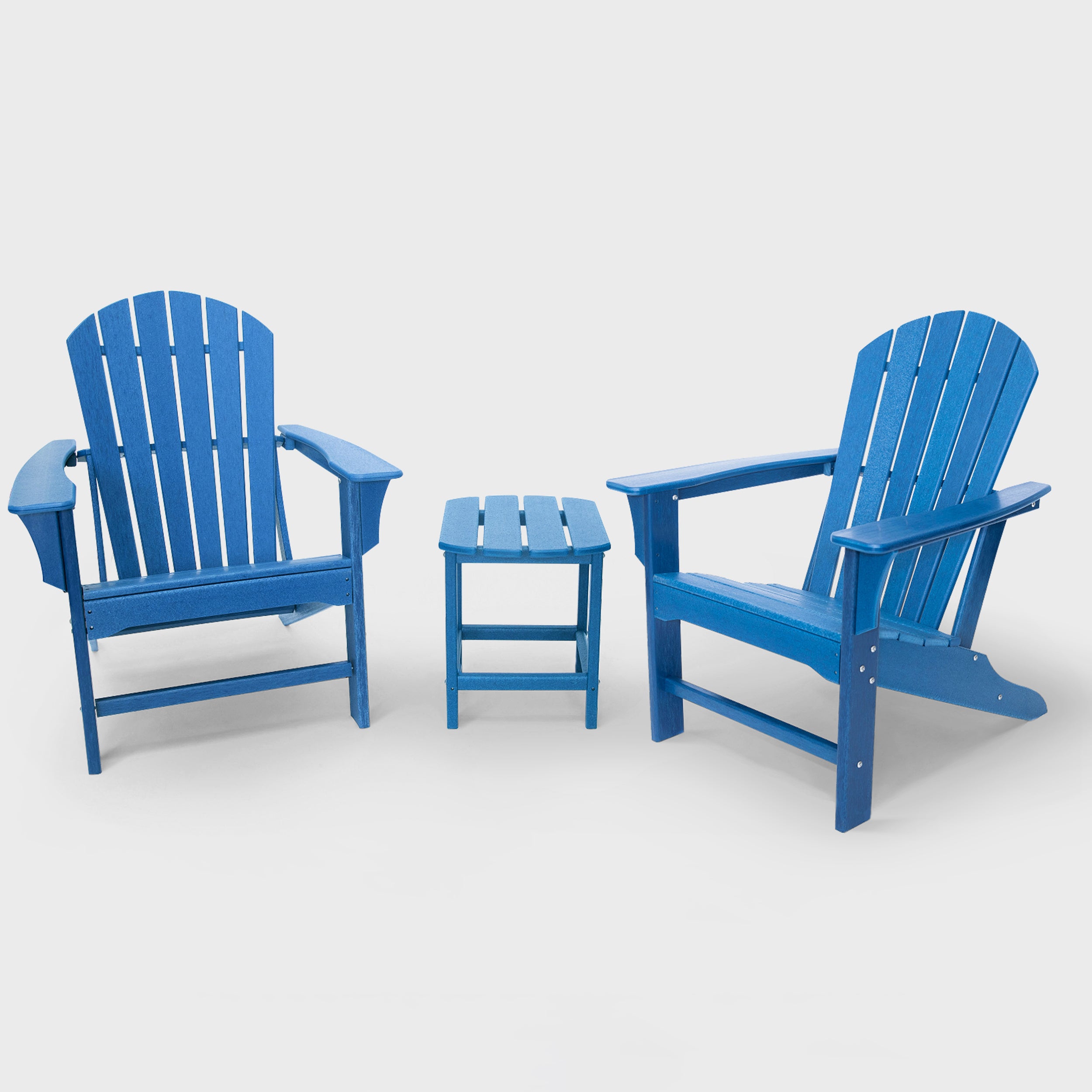 LuXeo Hampton  Outdoor Patio Adirondack Chairs and Table Set (3-Piece)