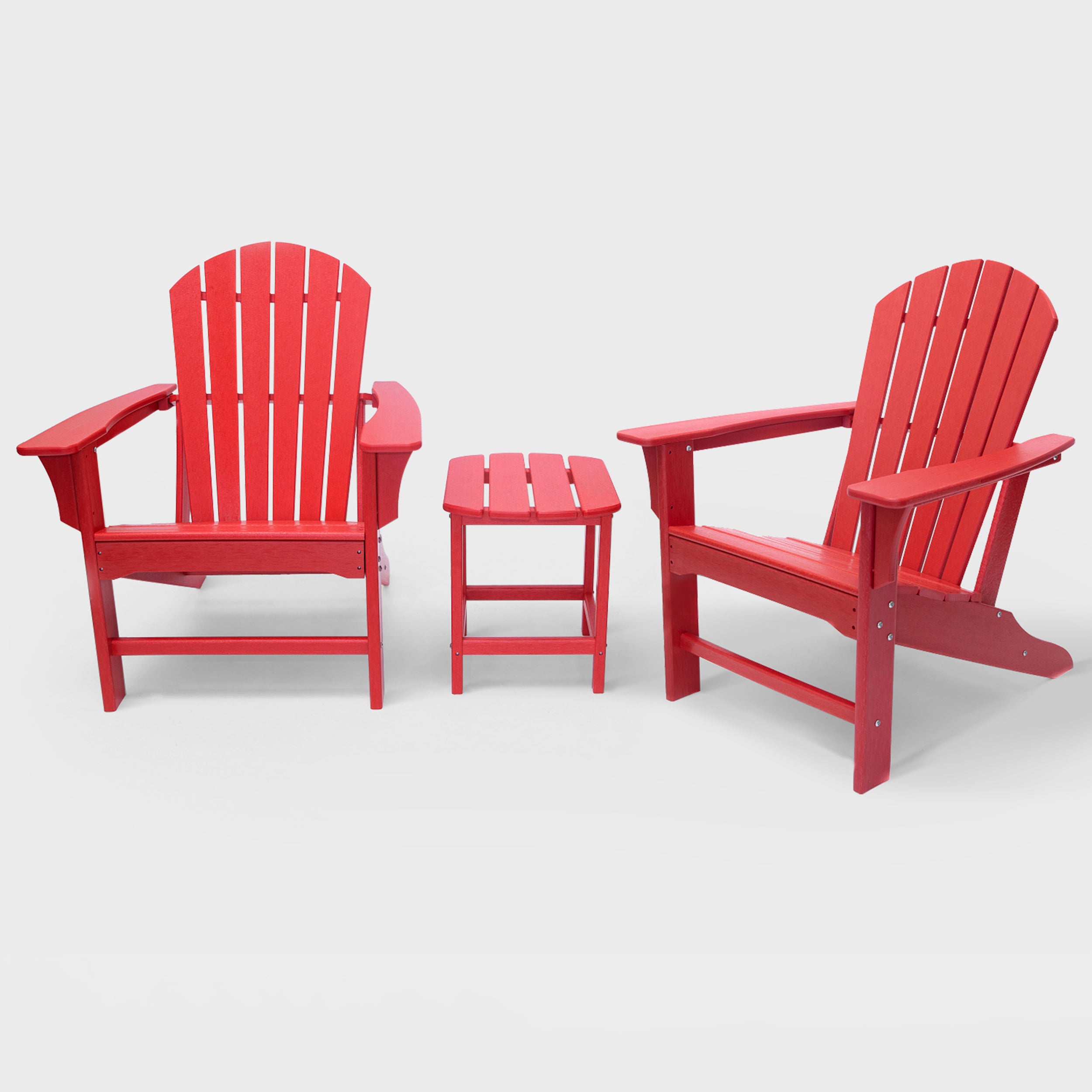 Hampton  Outdoor Patio Adirondack Chairs and Table Set (3-Piece)