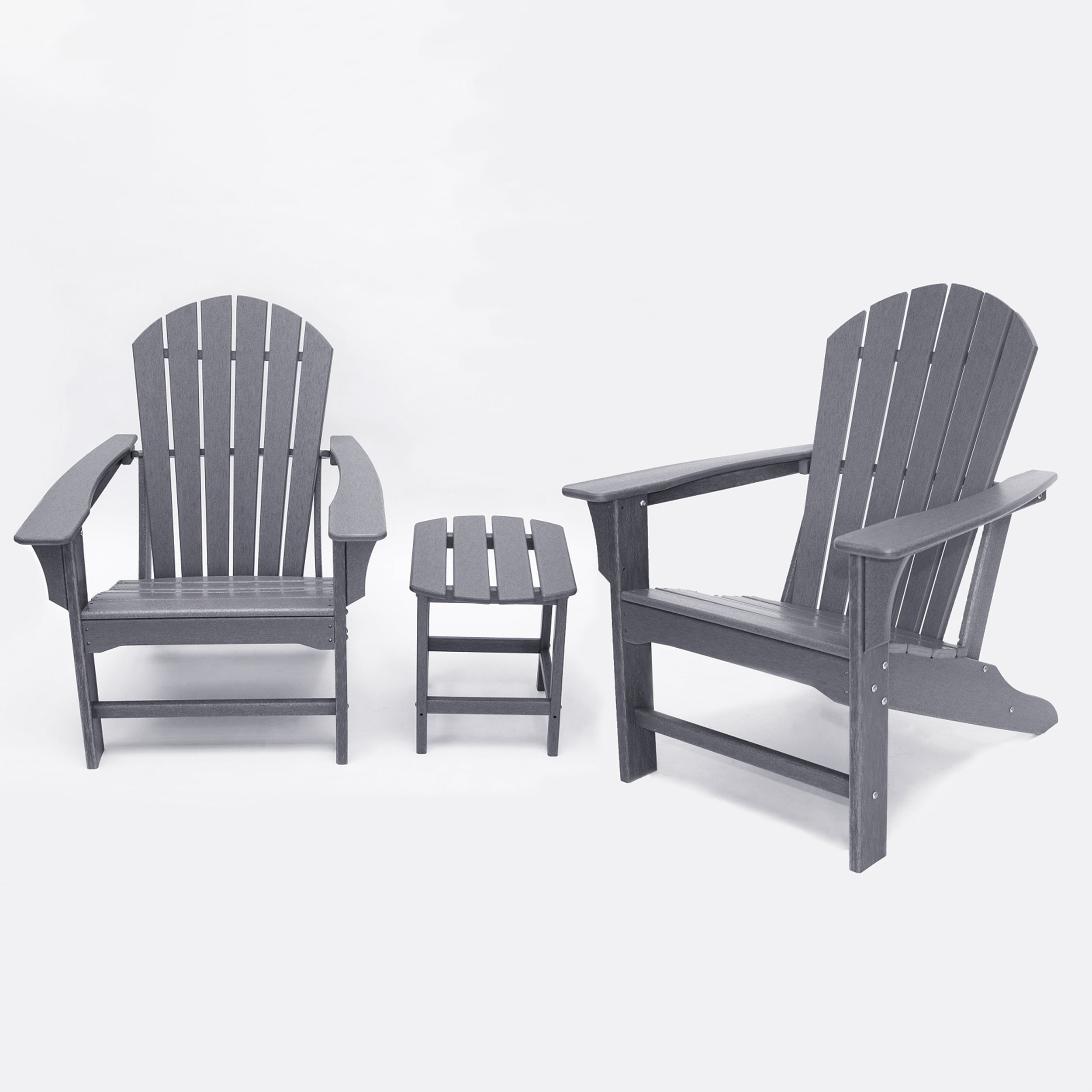 LuXeo Hampton  Outdoor Patio Adirondack Chairs and Table Set (3-Piece)