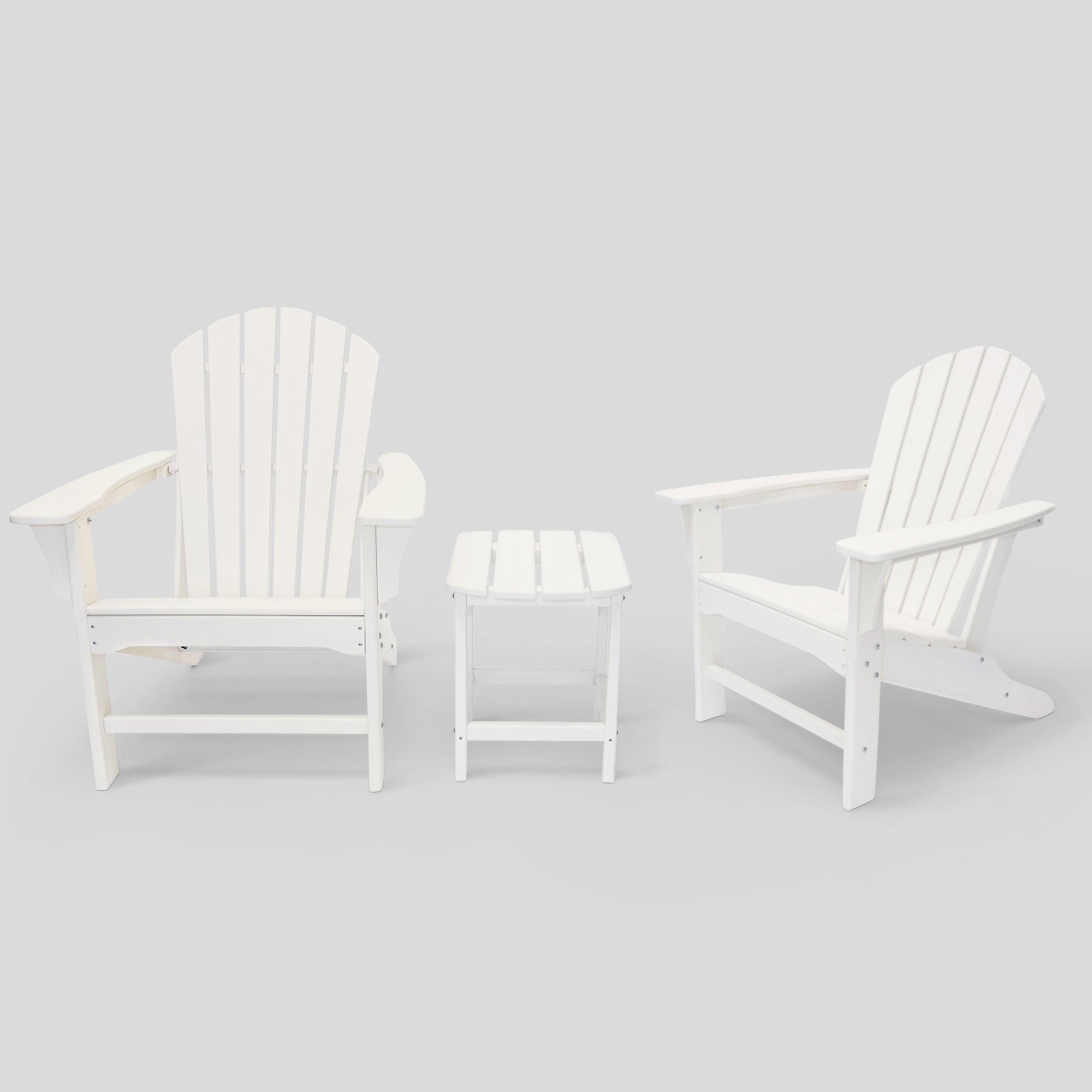 LuXeo Hampton  Outdoor Patio Adirondack Chairs and Table Set (3-Piece)