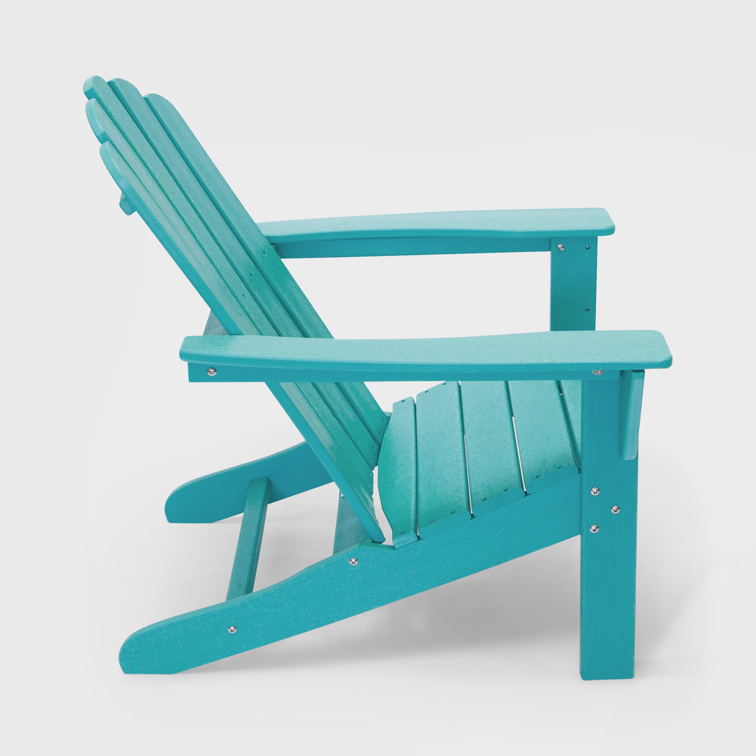 Marina HDPE Recycled Plastic Outdoor Patio Adirondack Chair and Table Set (3-Piece)