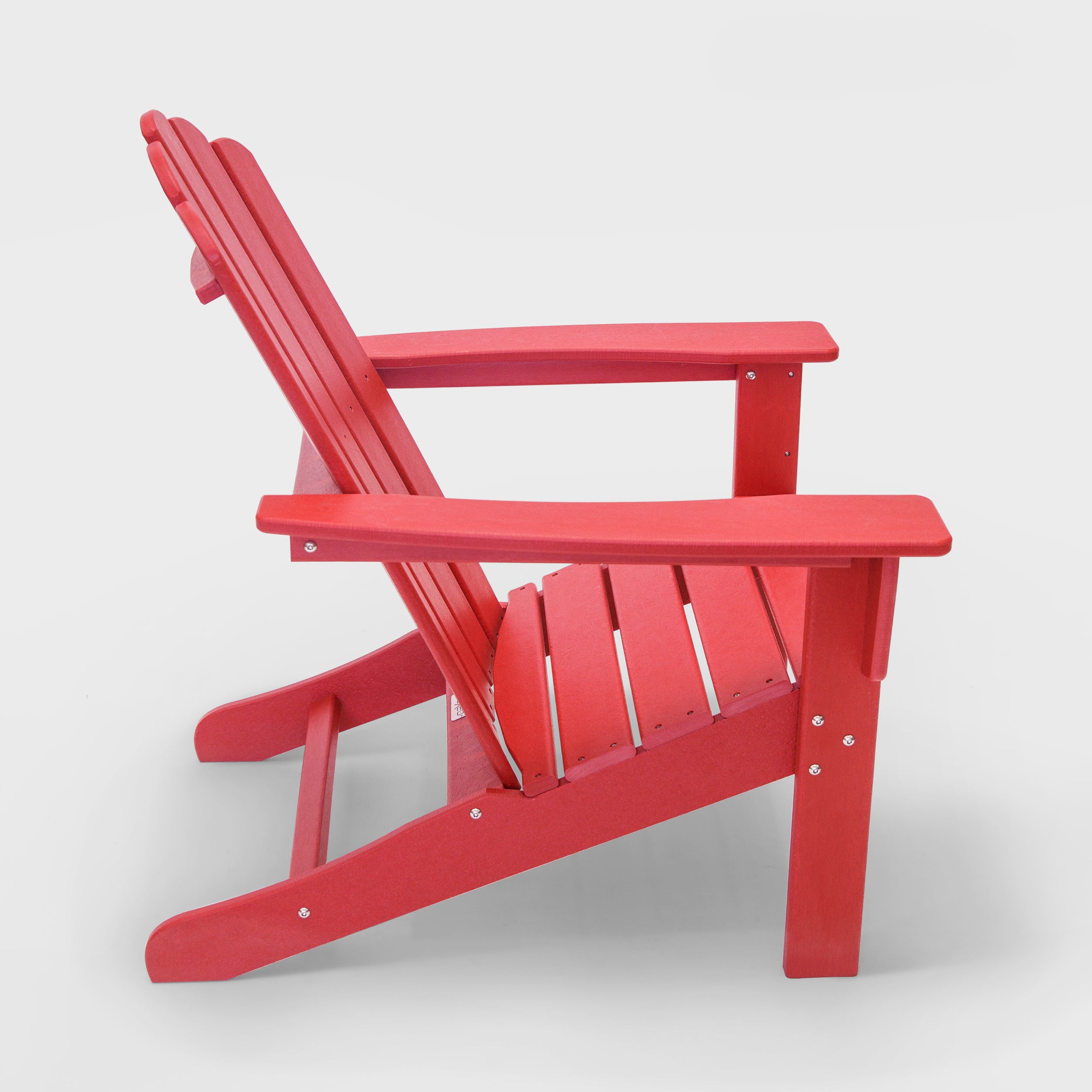 Marina HDPE Recycled Plastic Outdoor Patio Adirondack Chair and Table Set (3-Piece)