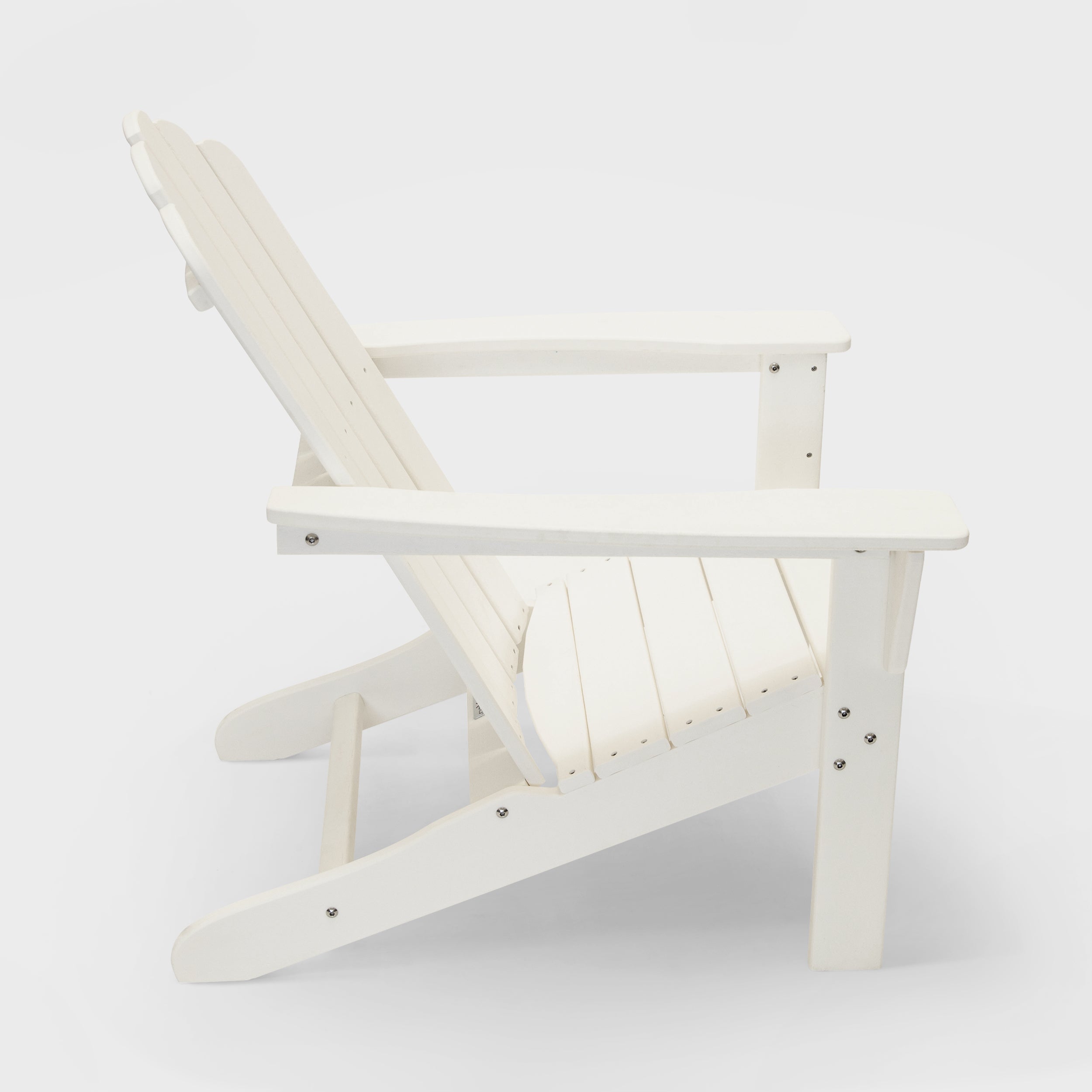 Marina HDPE Recycled Plastic Outdoor Patio Adirondack Chair and Table Set (3-Piece)