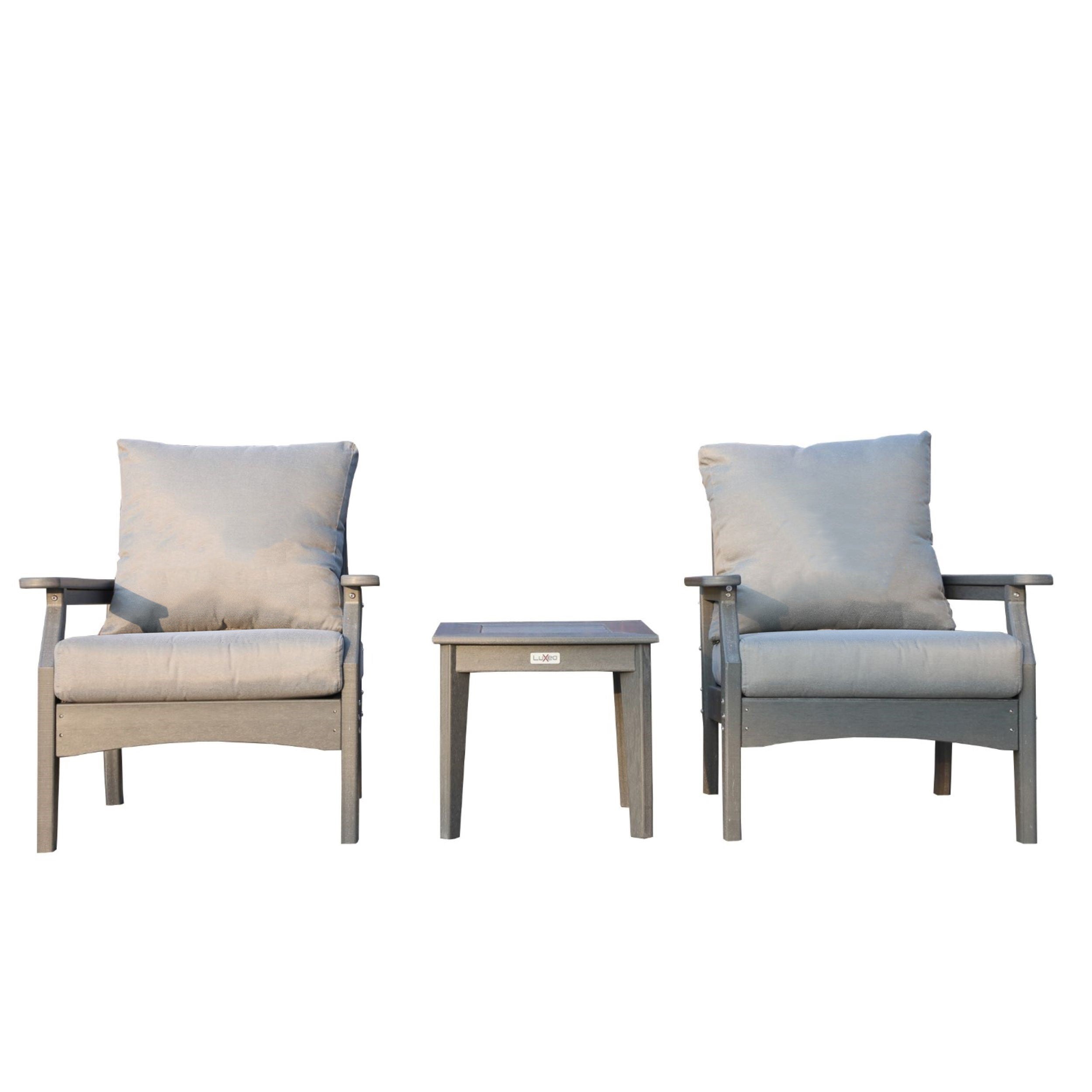 Aspen 3PC Set Deep Seating Chair with End Table