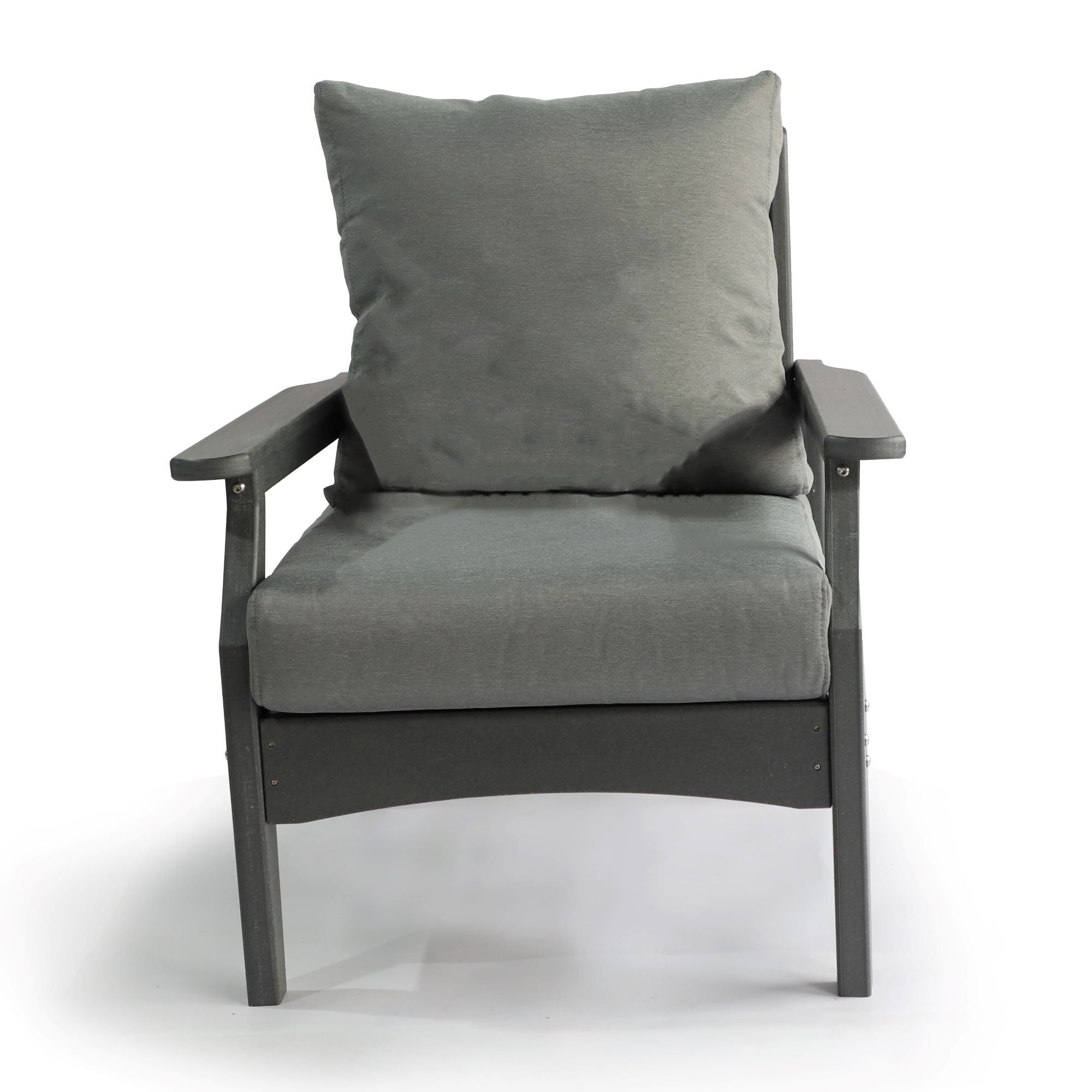 LuXeo Park City 25" (H) x  42" ( W) Square Firepit Set with  4 Deep Seating Chairs