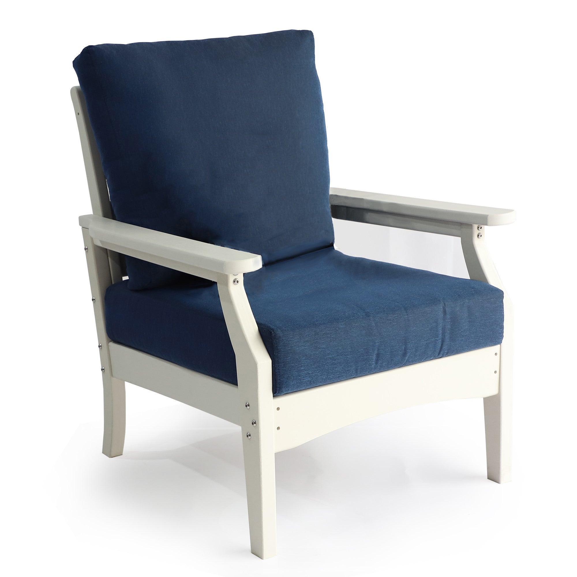 LuXeo Aspen 5PC Deep Seating Chair with Ottoman and End Table