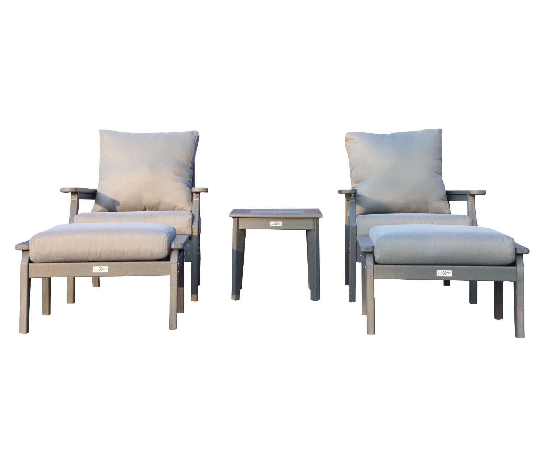 Aspen 5PC Deep Seating Chair with Ottoman and End Table