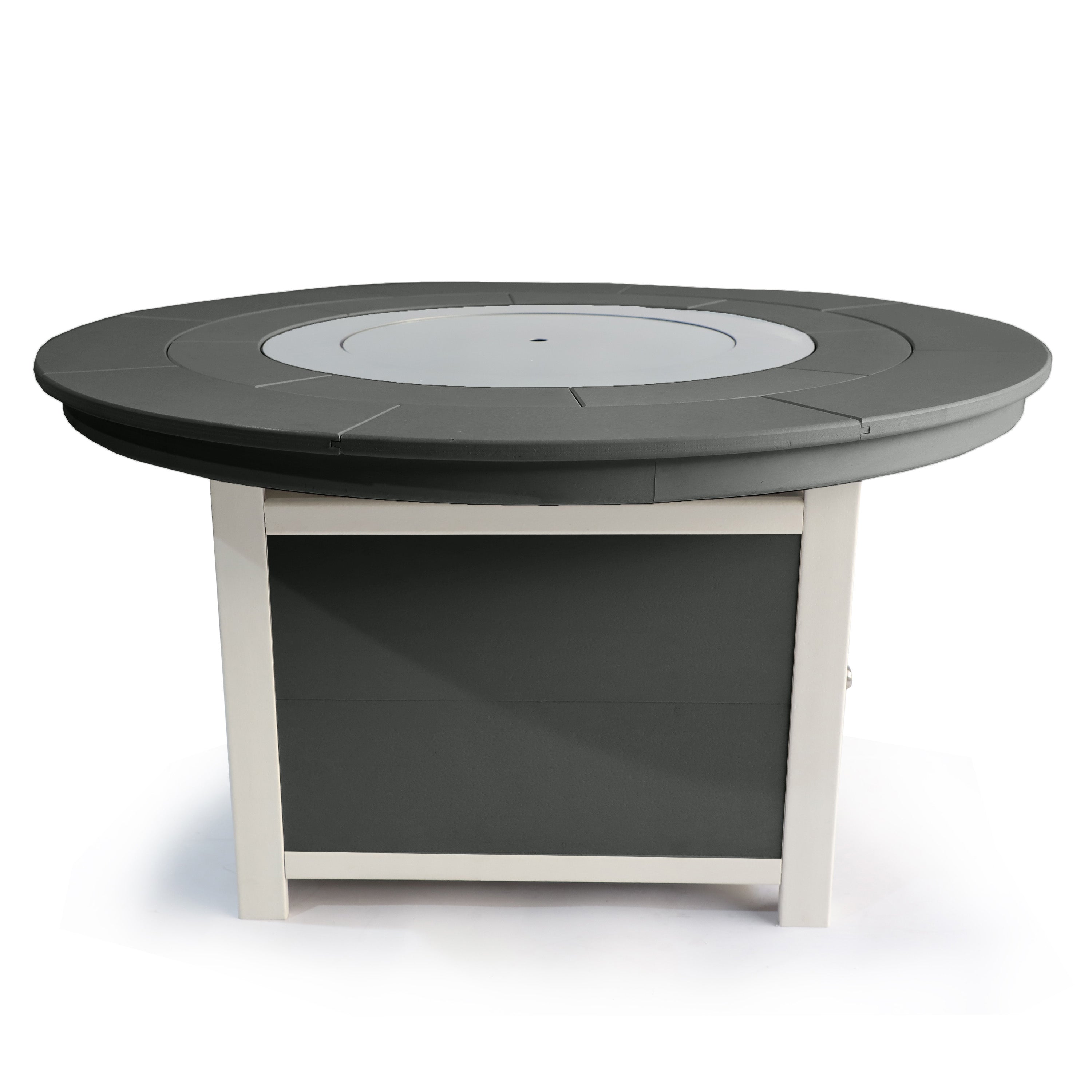 Vail 48" Two-Tone Fire Pit Table, Round Top with Four Balboa Chairs