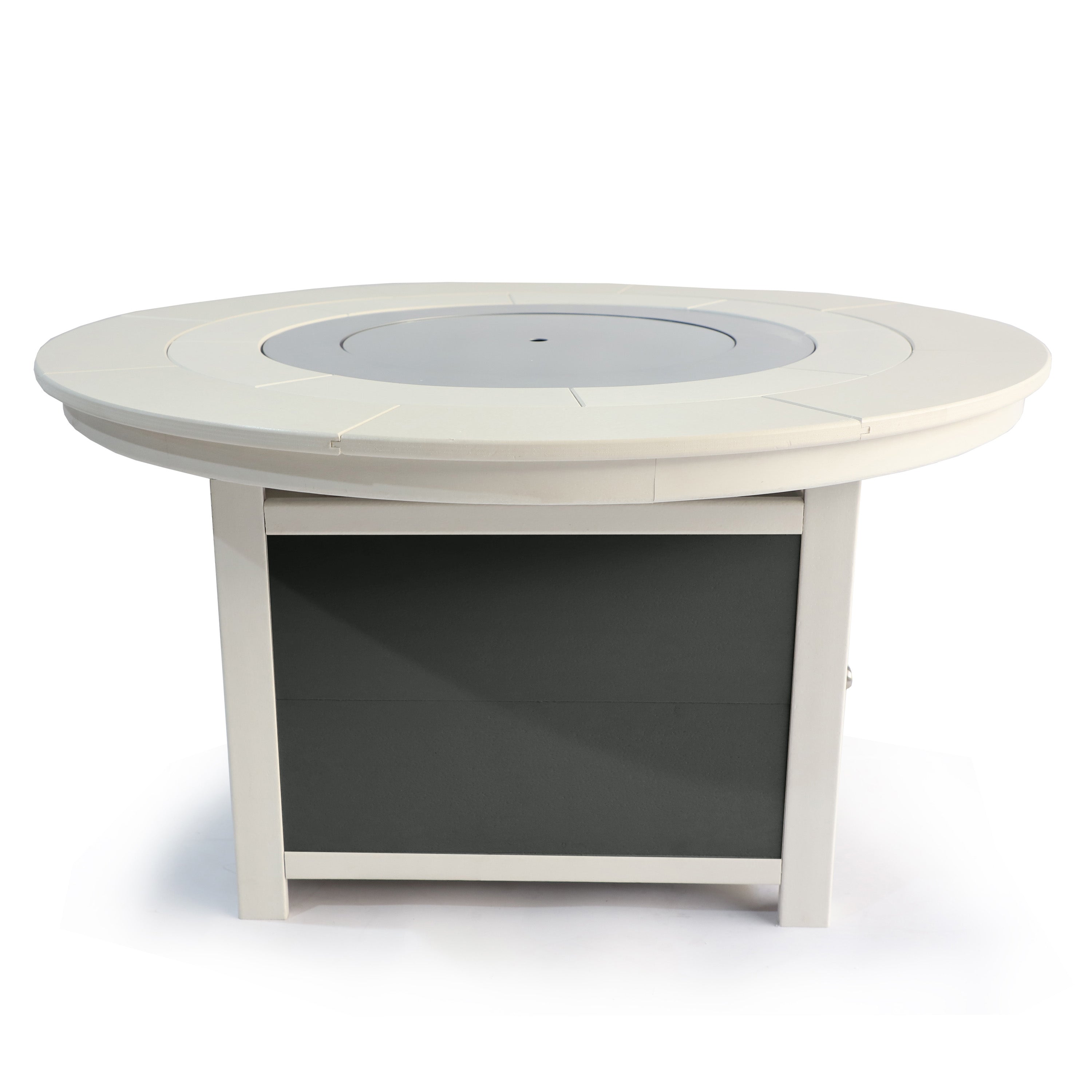 Vail 48" Two-Tone Fire Pit Table, Round Top with Four Balboa Chairs