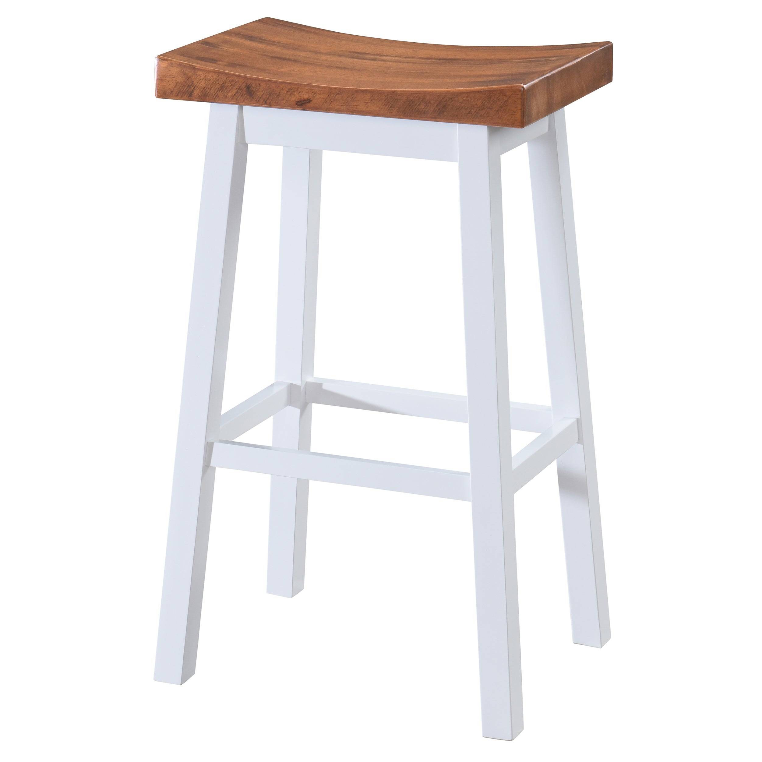 Lakewood Solid Wood Saddle Barstool