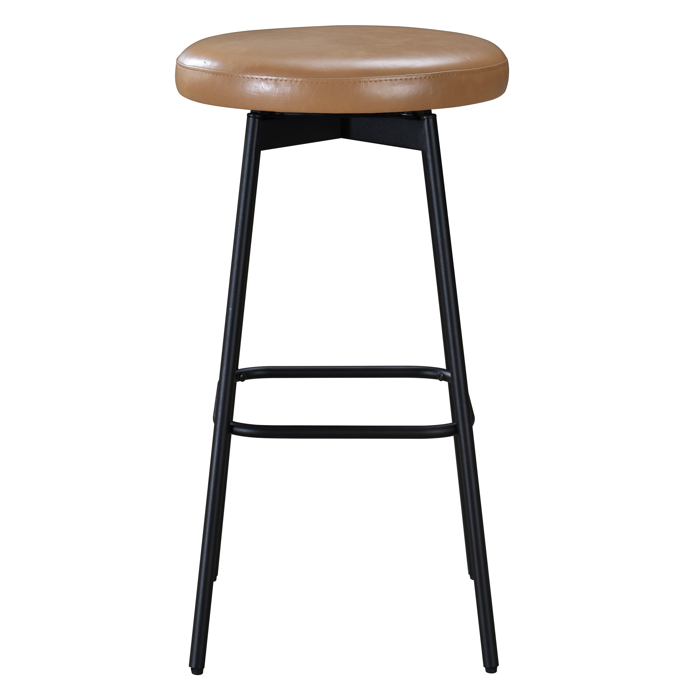 Doheny Swivel Barstool - Black Steel Legs With Upholstered Seat
