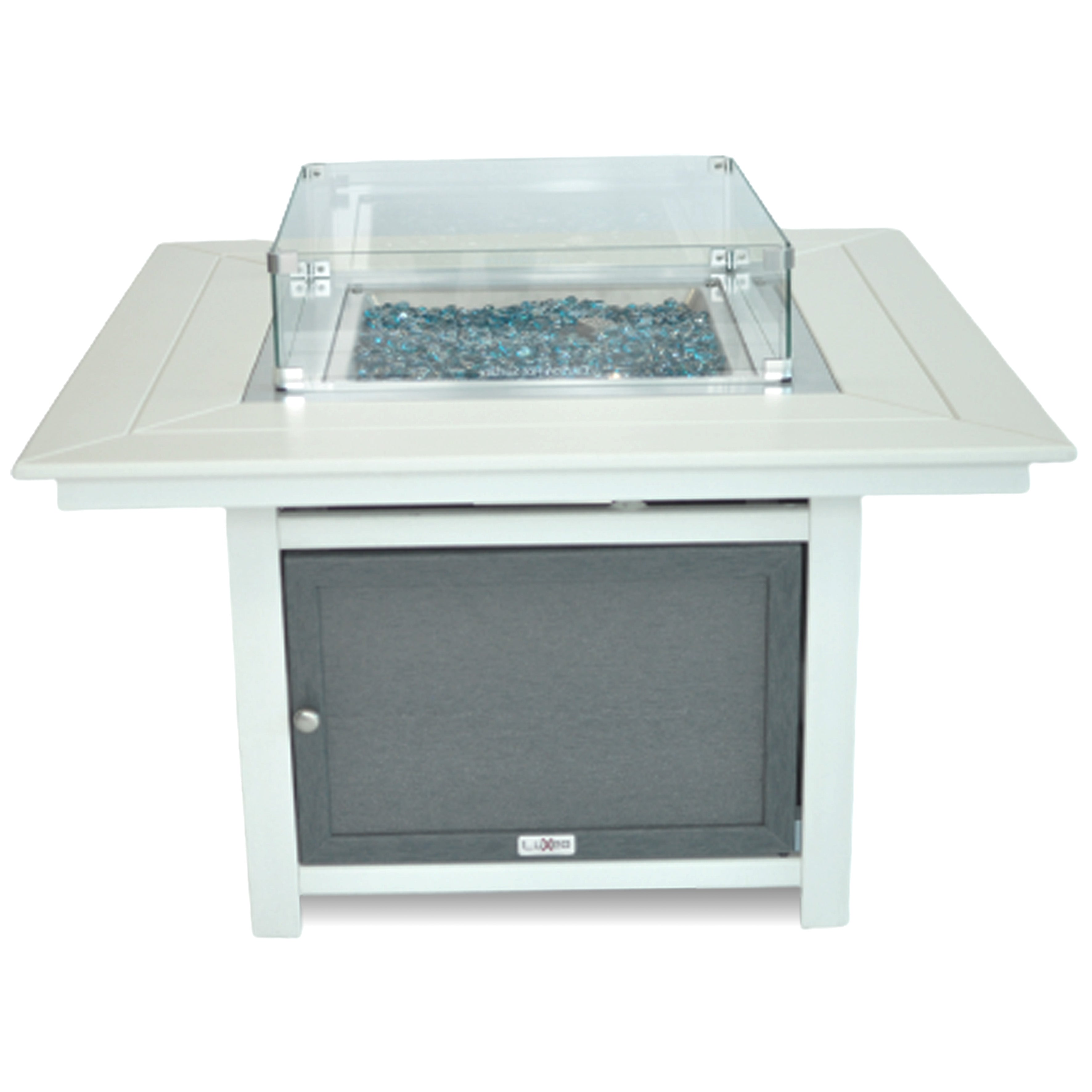 Park City 25"(H) x 42"(W) Square Two-Tone Poly Fire Pit Table