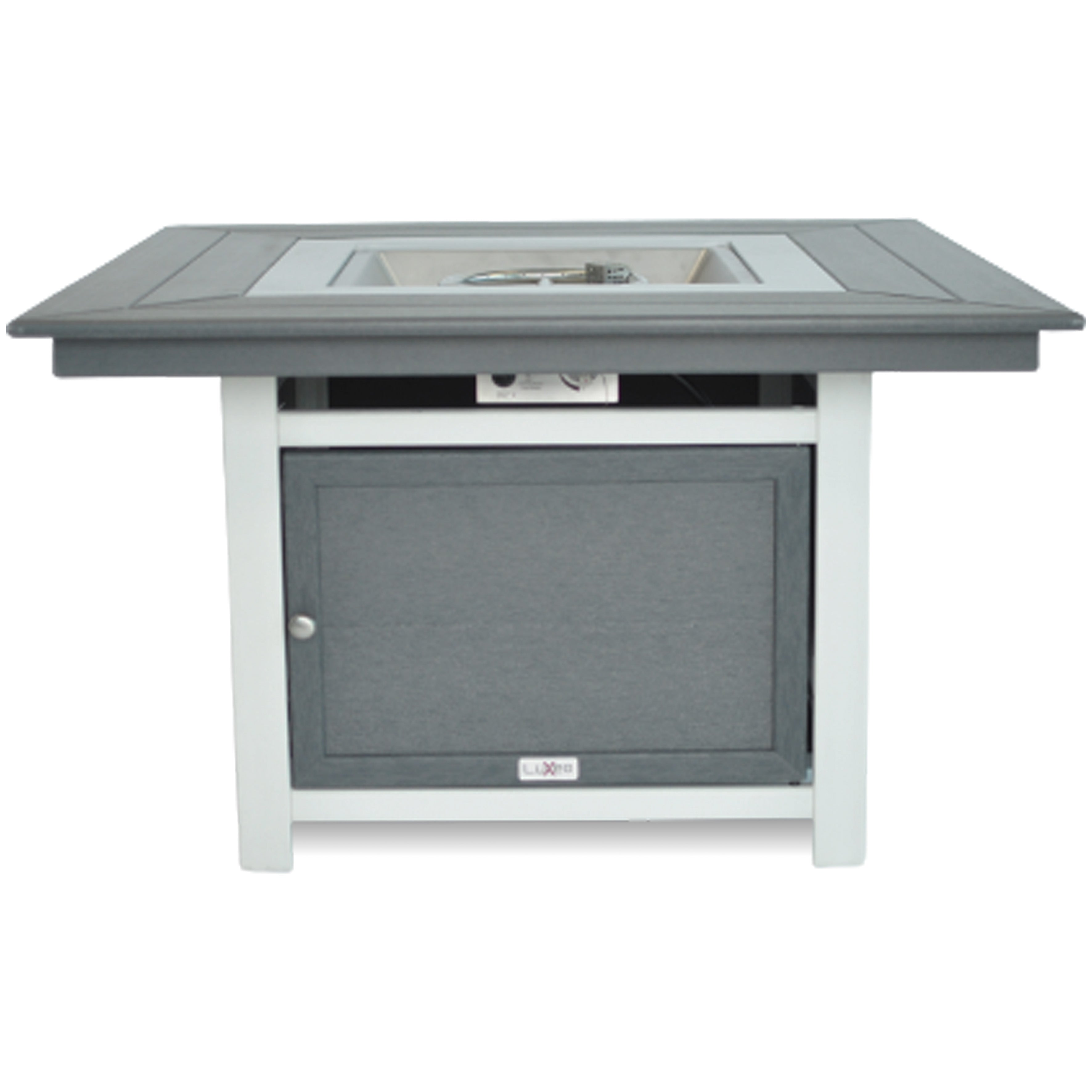 Park City 25"(H) x 42"(W) Square Two-Tone Poly Fire Pit Table