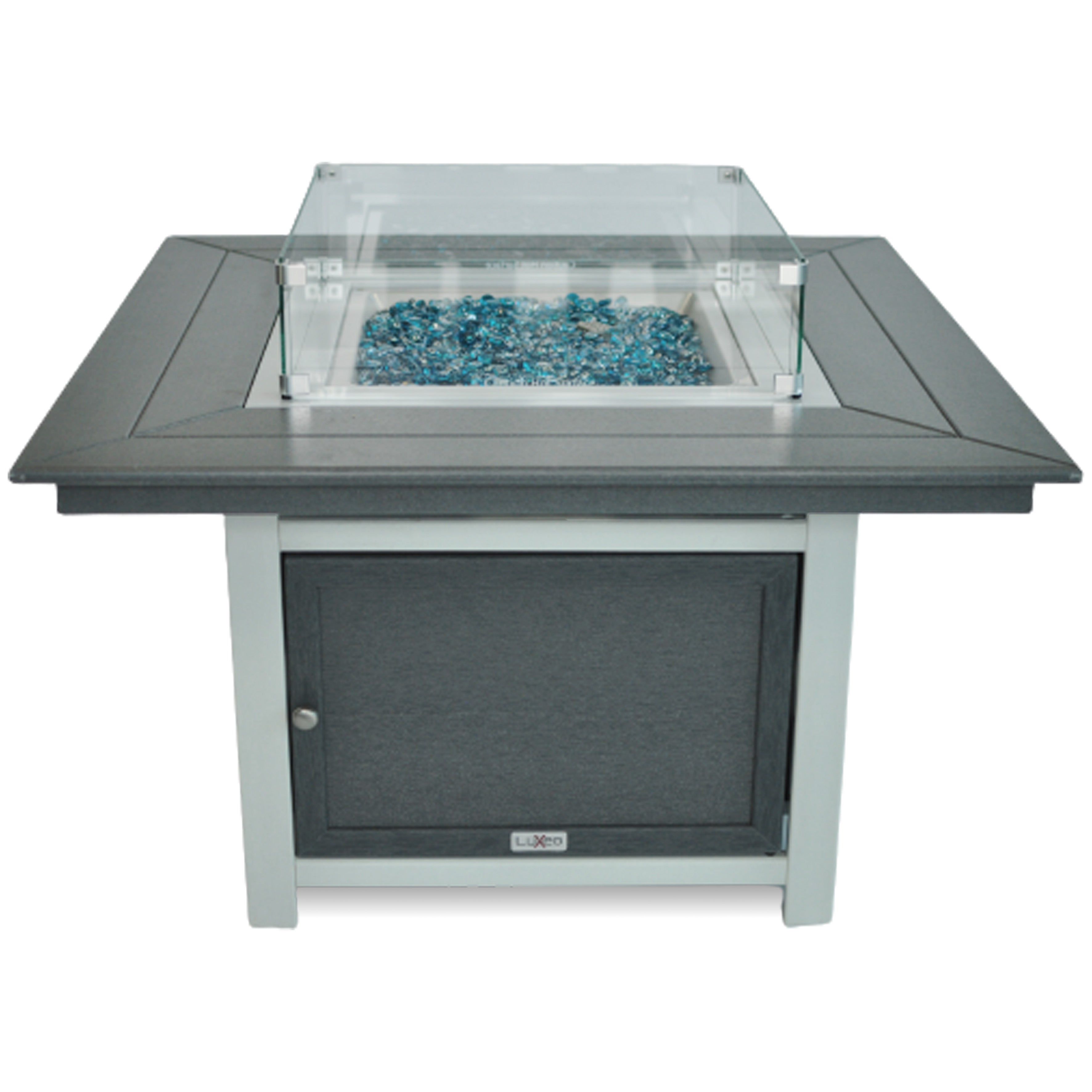 Park City 25"(H) x 42"(W) Square Two-Tone Poly Fire Pit Table