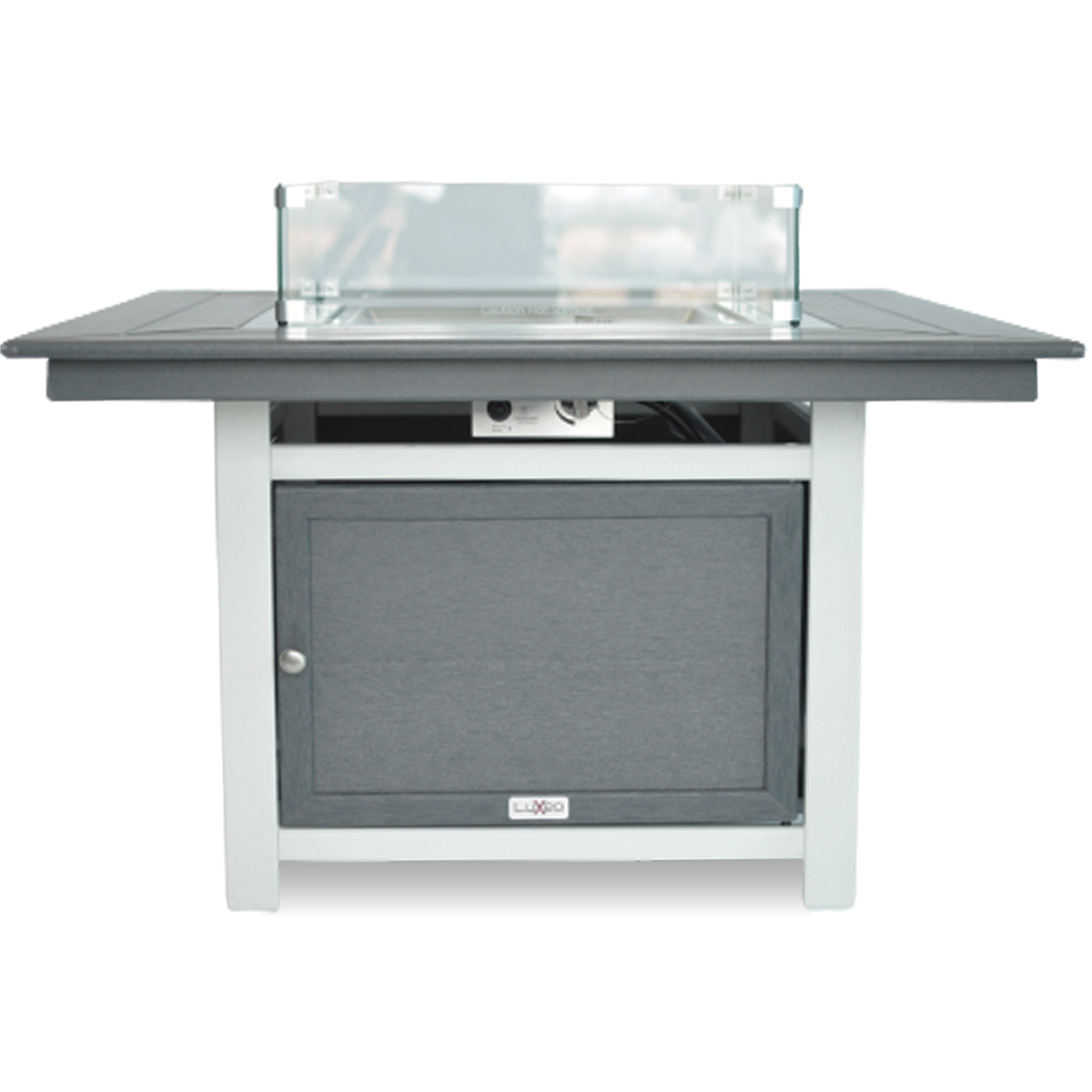 Park City 25"(H) x 42"(W) Square Two-Tone Poly Fire Pit Table