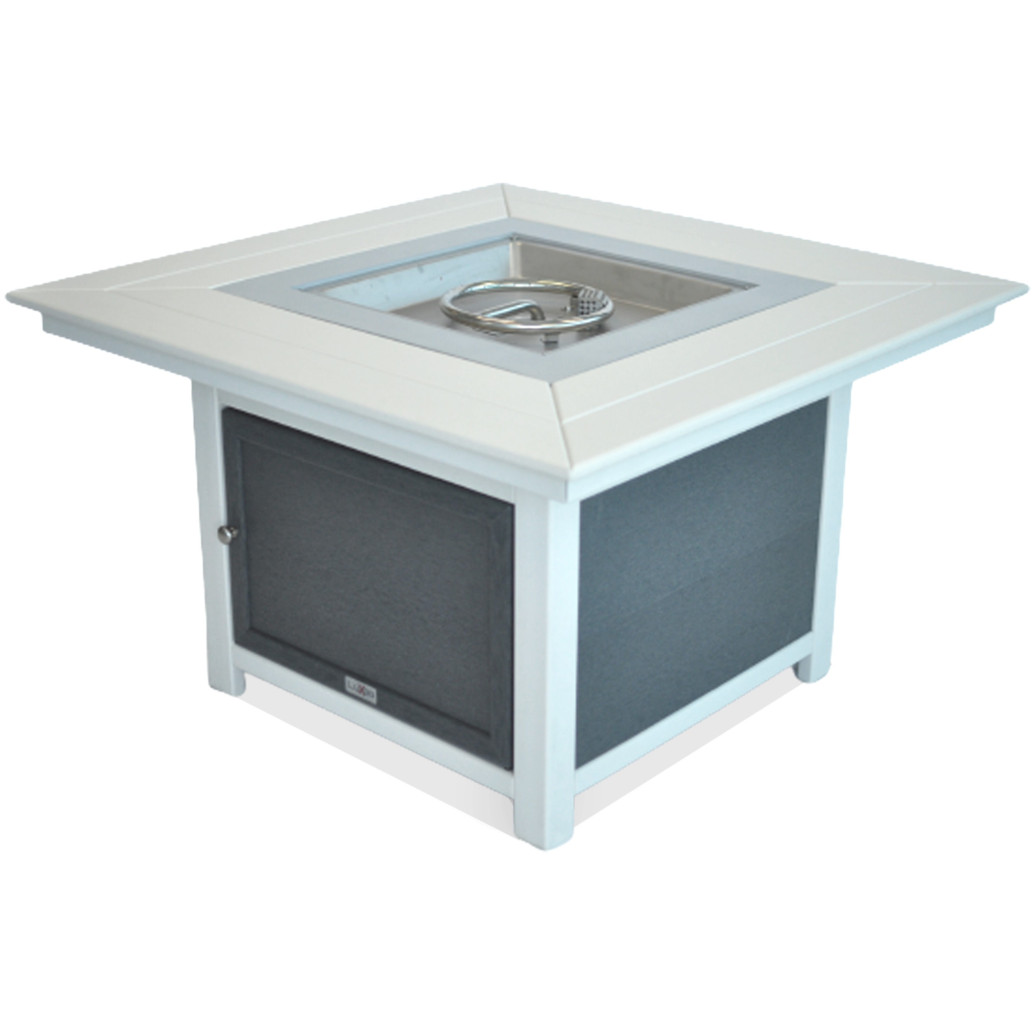 Park City 25"(H) x 42"(W) Square Two-Tone Poly Fire Pit Table