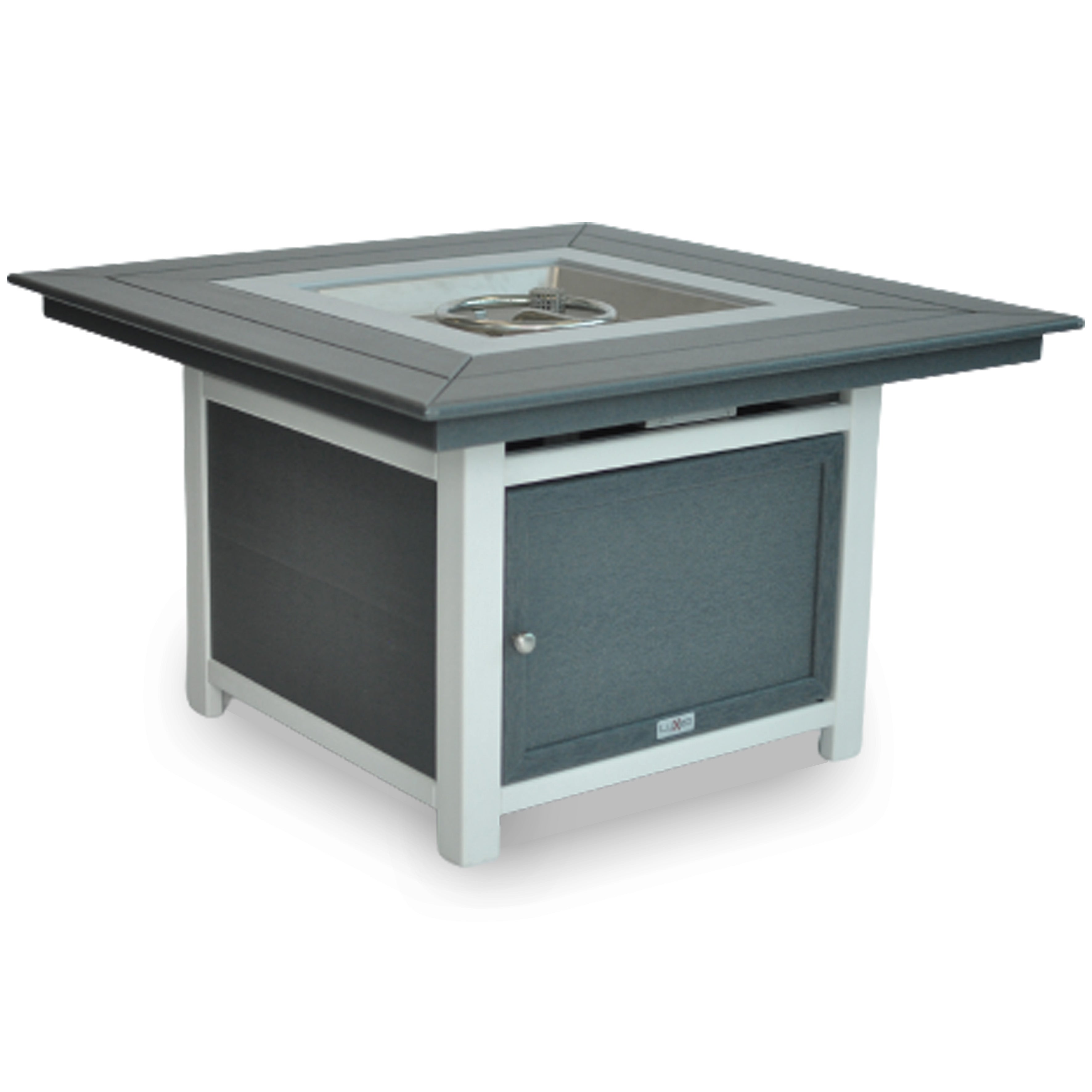 Park City 25"(H) x 42"(W) Square Two-Tone Poly Fire Pit Table