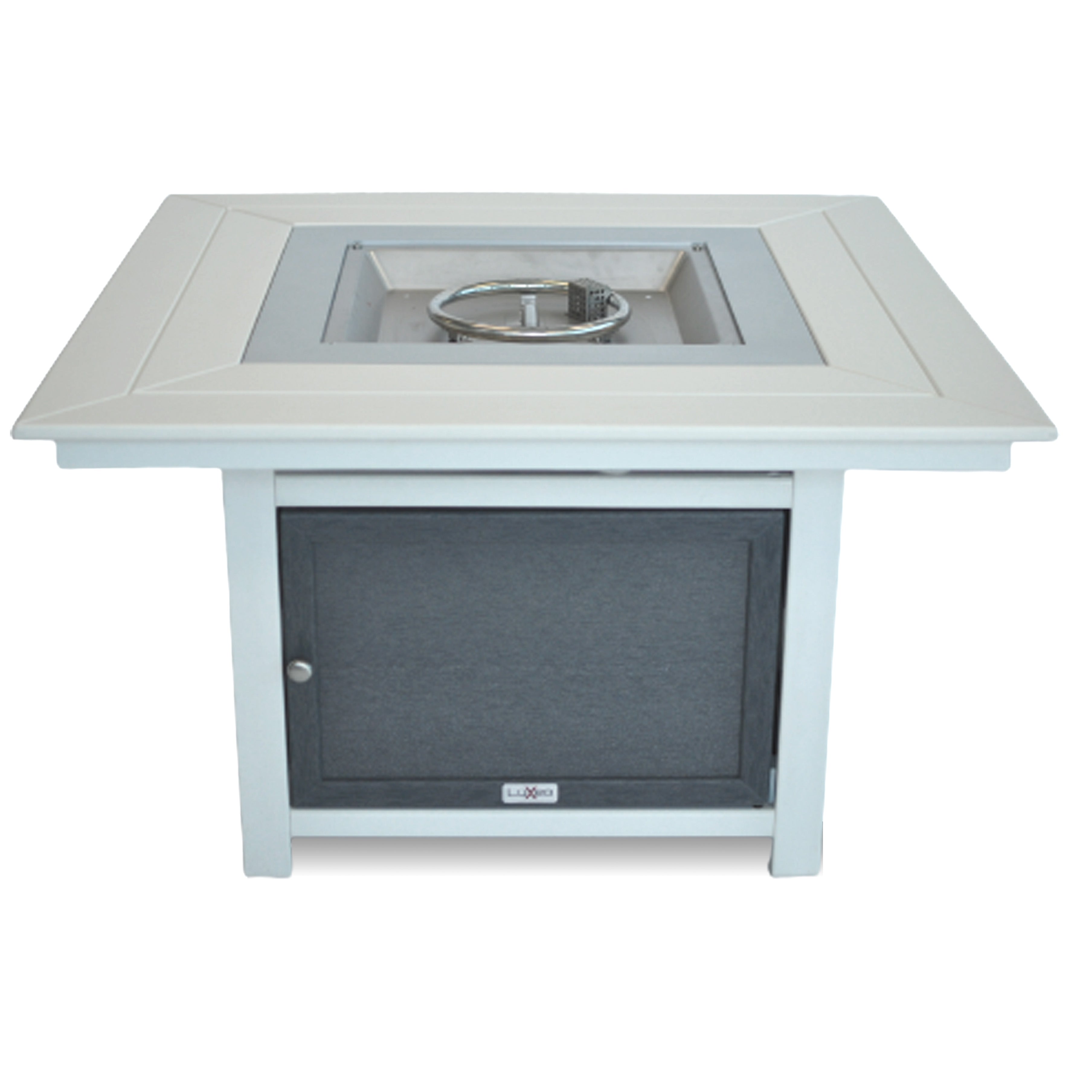 Park City 25"(H) x 42"(W) Square Two-Tone Poly Fire Pit Table