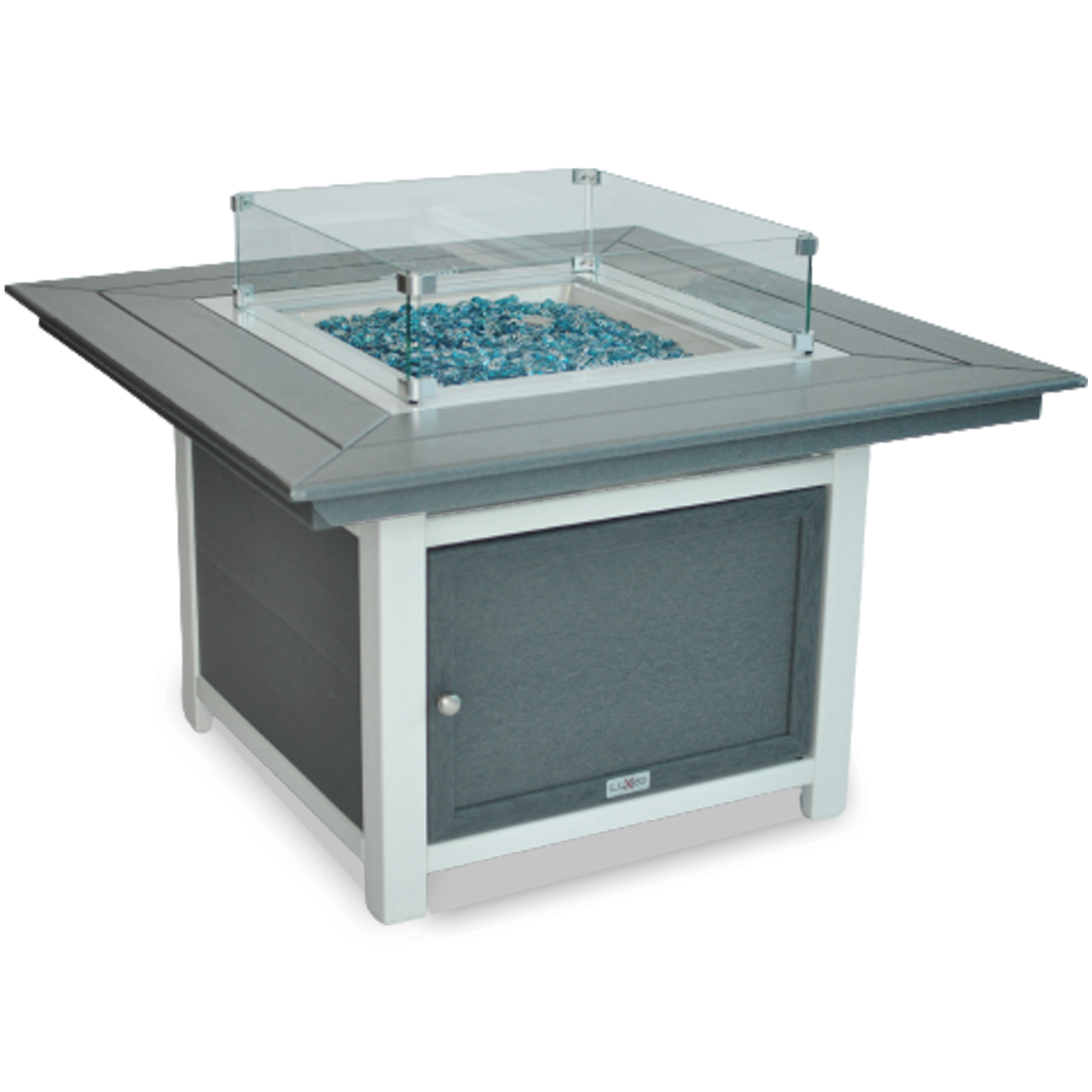 Park City 25"(H) x 42"(W) Square Two-Tone Poly Fire Pit Table