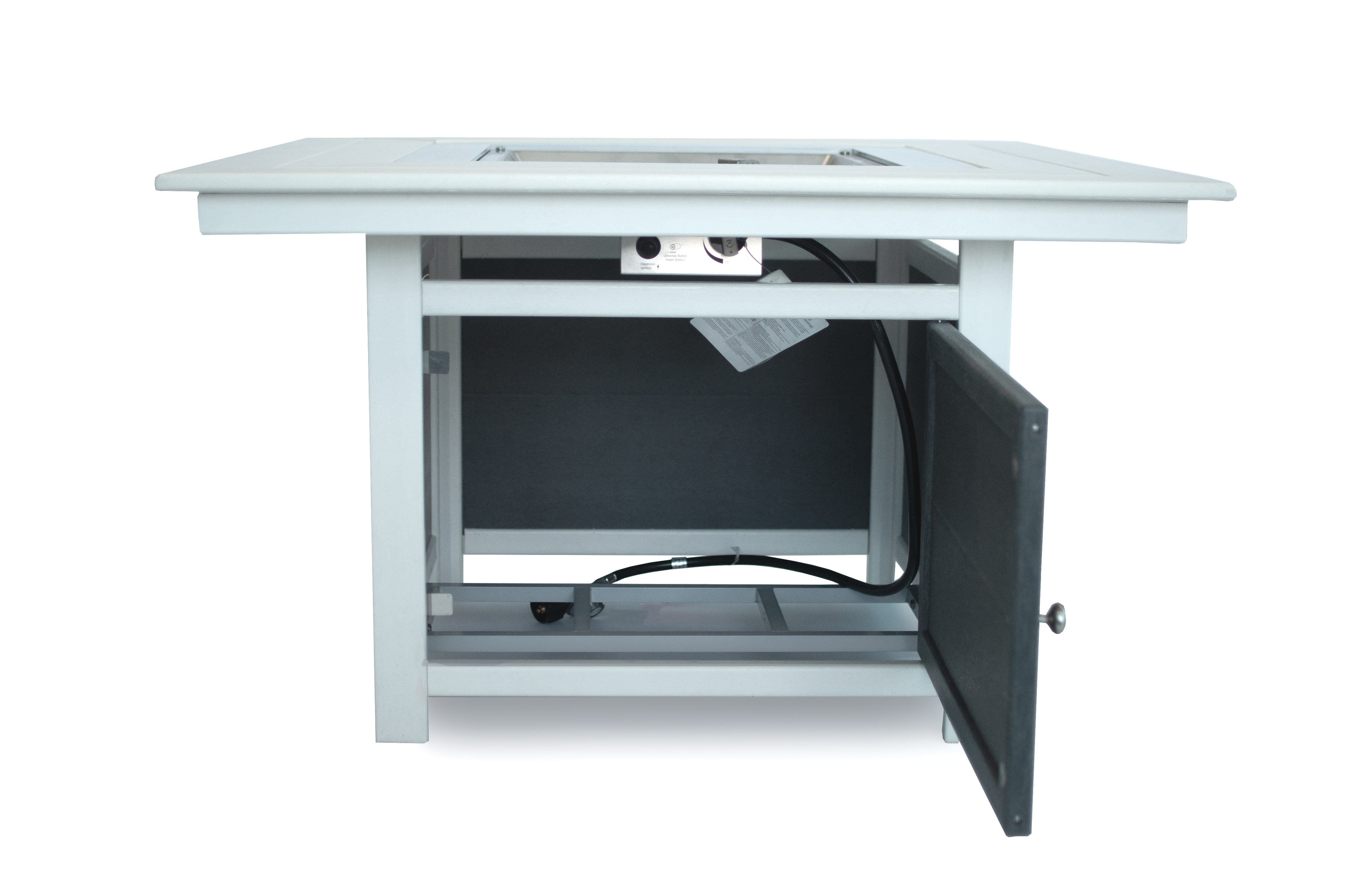 Park City 25"(H) x 42"(W) Square Two-Tone Poly Fire Pit Table