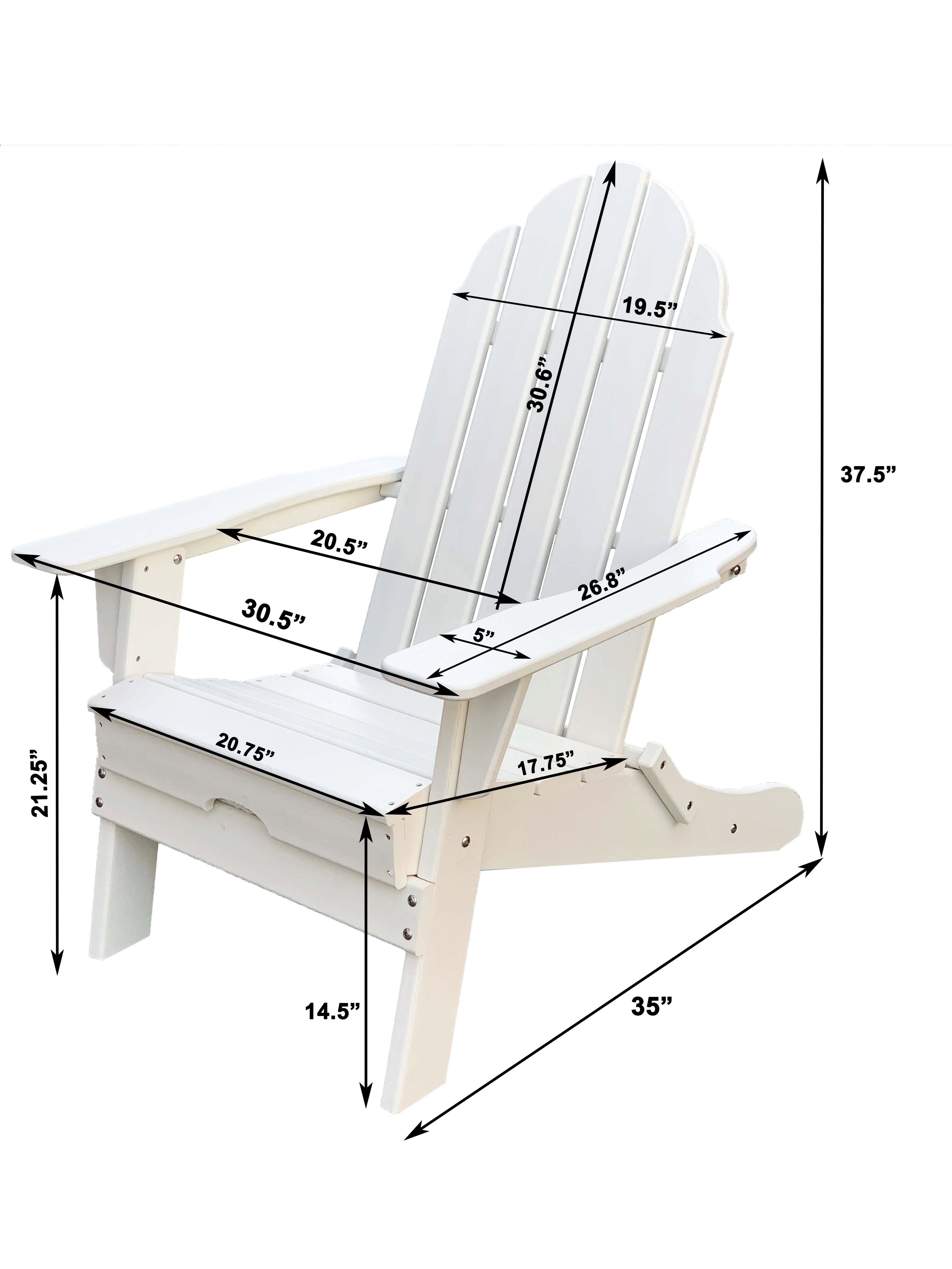 Balboa HDPE Recycled Plastic Folding Adirondack Chair